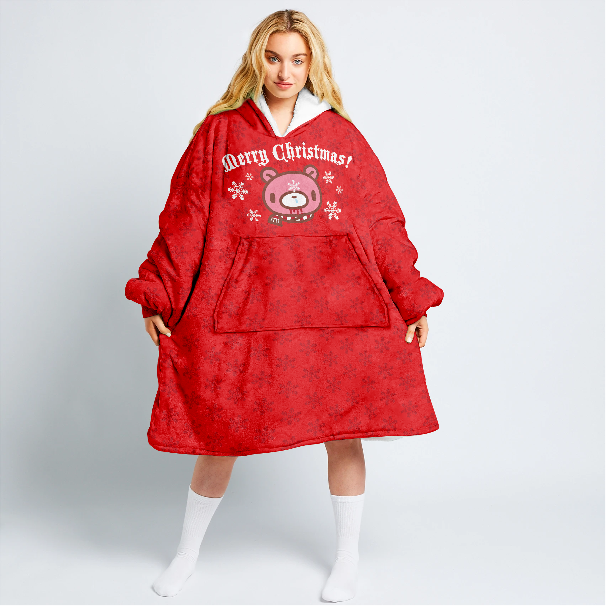 Gloomy Christmas Unisex Hooded Blanket