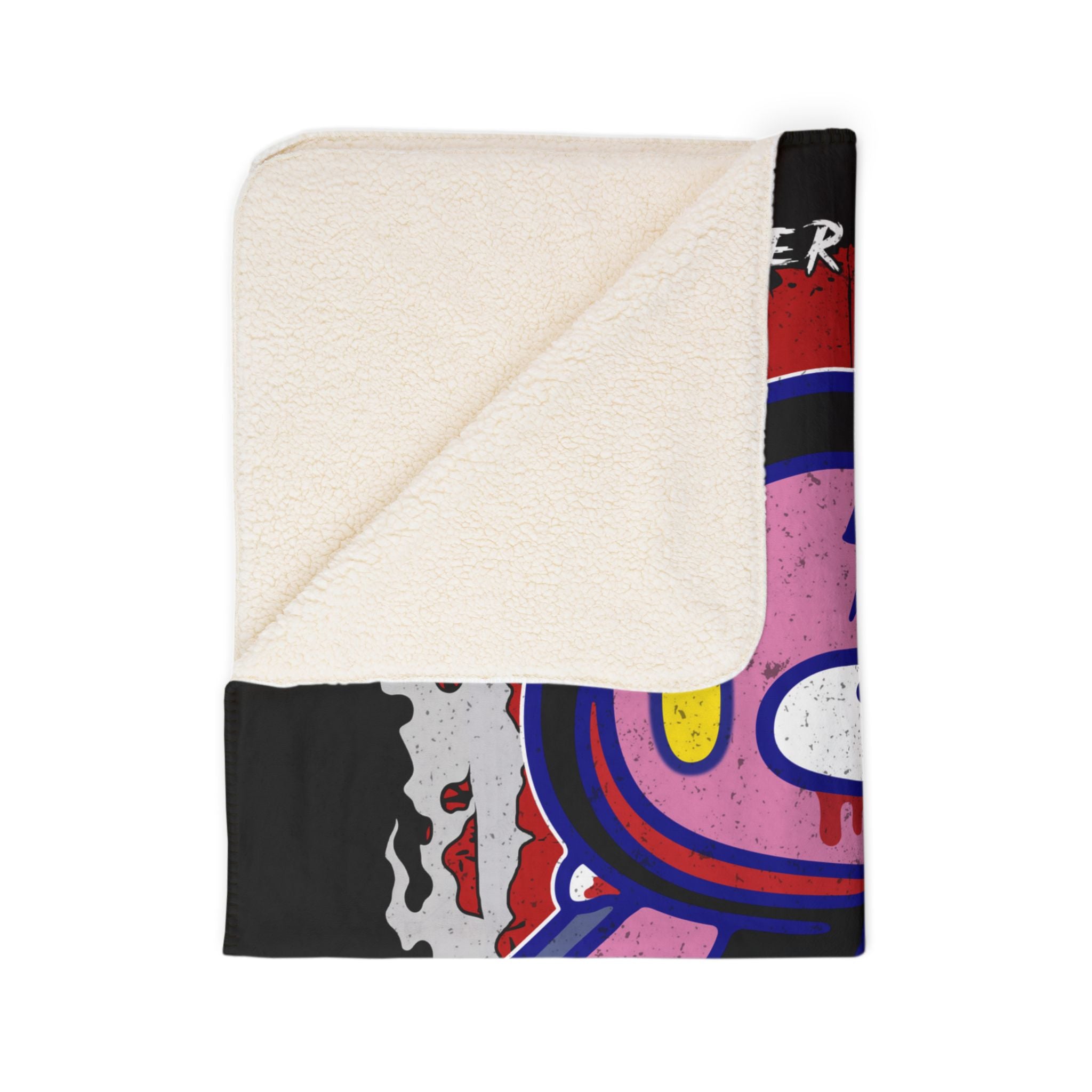 Grim Reaper Gloomy Bear halloween Fleece Sherpa Blanket