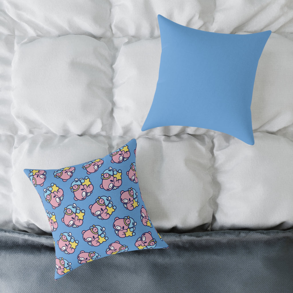 Gloomy Gemini Zodiac Square Poly Canvas Pillow
