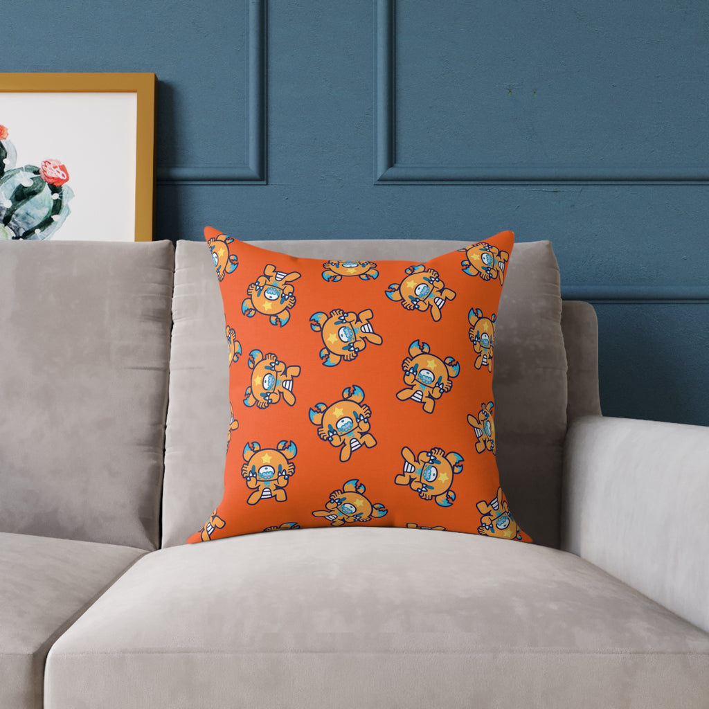 Gloomy Cancer Zodiac Square Poly Canvas Pillow