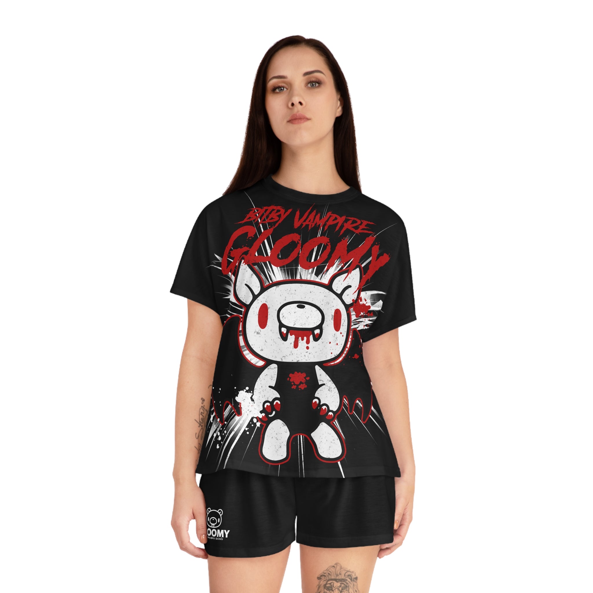 Bitby Vampire Gloomy Halloween - Women's Short Pajama Set (AOP)