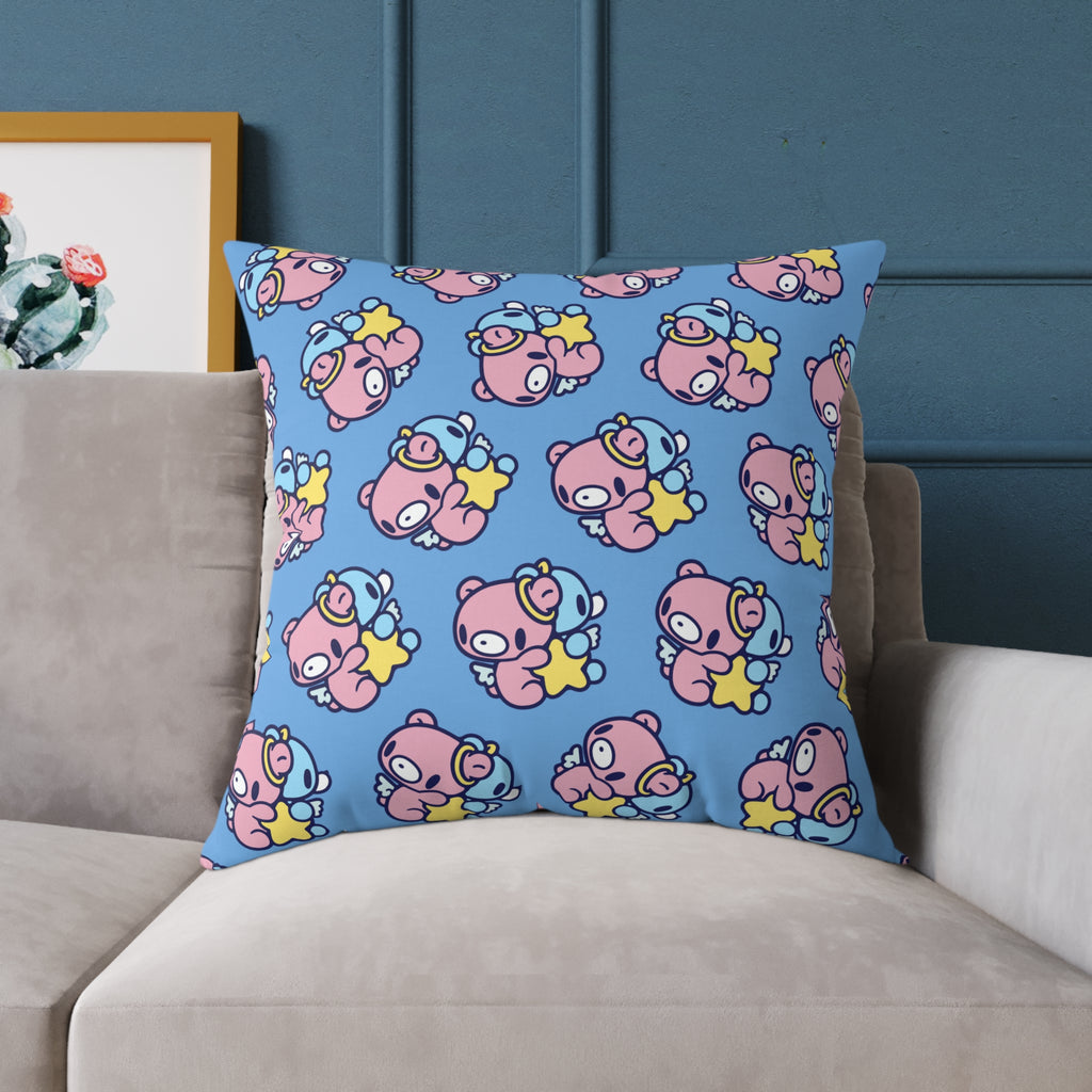 Gloomy Gemini Zodiac Square Poly Canvas Pillow