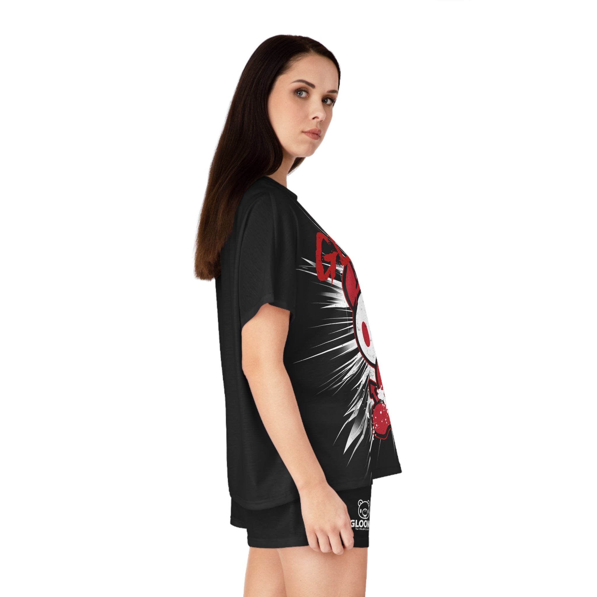 Devil Gloomy Halloween - Women's Short Pajama Set (AOP)