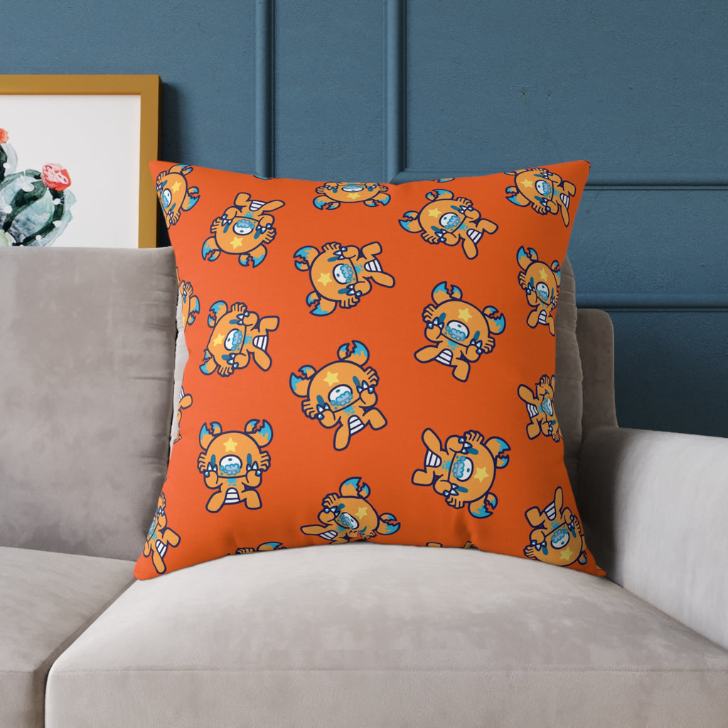 Gloomy Cancer Zodiac Square Poly Canvas Pillow