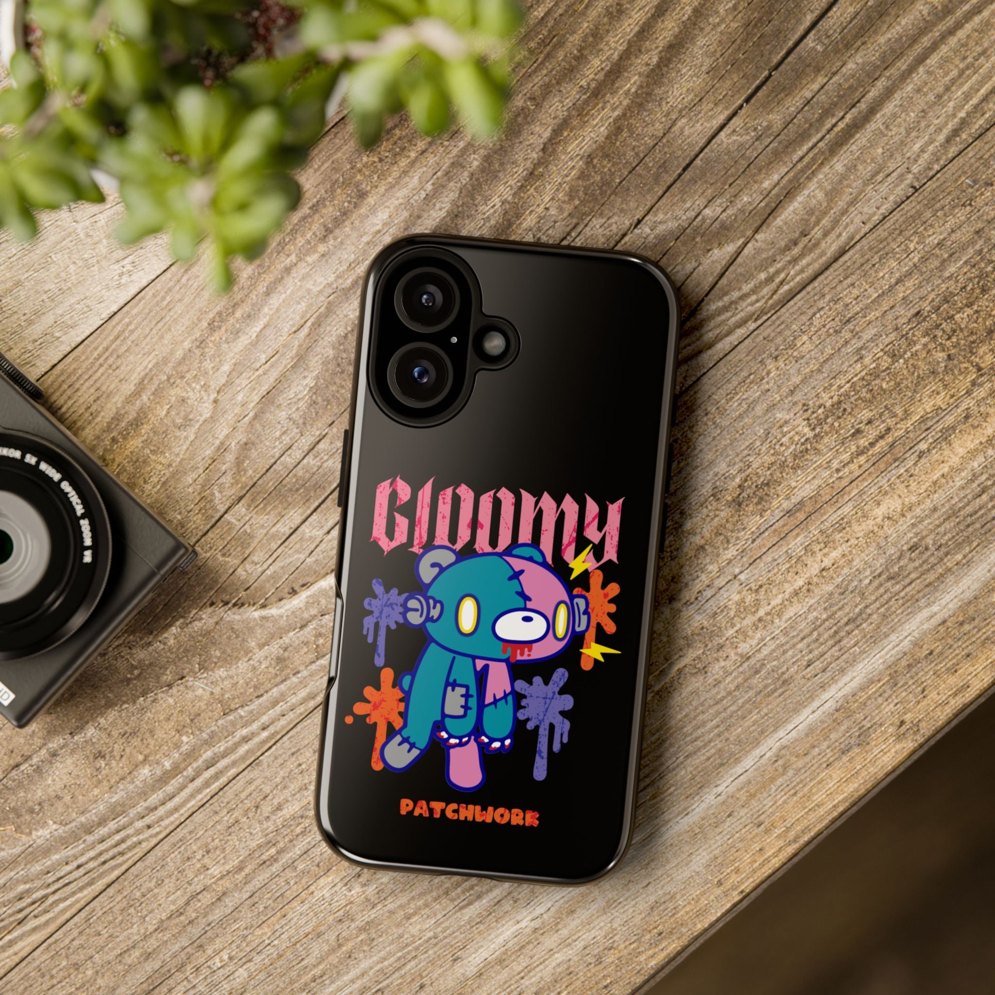 gloomy bear Halloween patchwork Phone Case