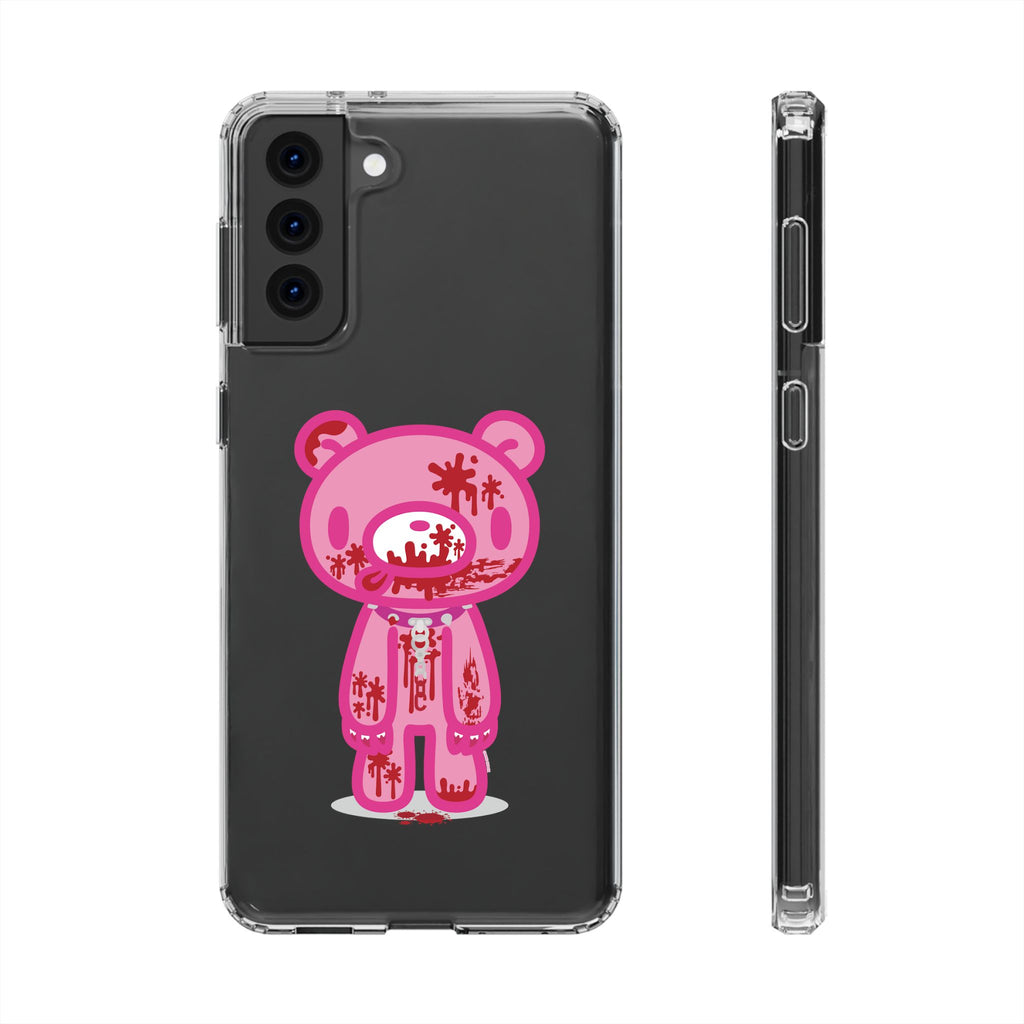 Pink Gloomy Bear Bloody - Clear Phone Case