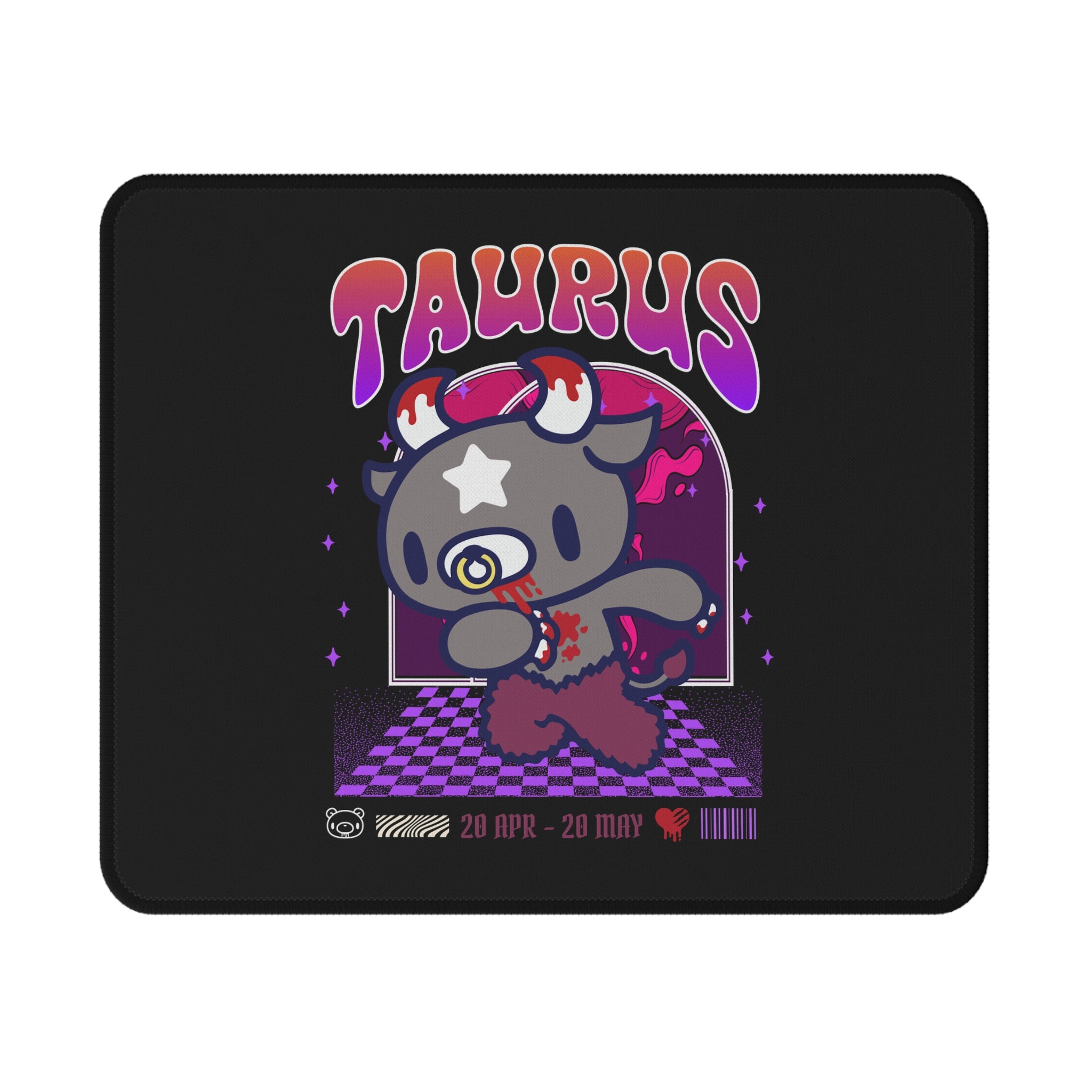 Gloomy Taurus Zodiac Non-Slip Gaming Mouse Pad