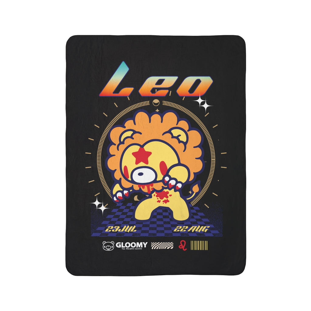 Gloomy Bear Leo Zodiac Fleece Sherpa Blanket