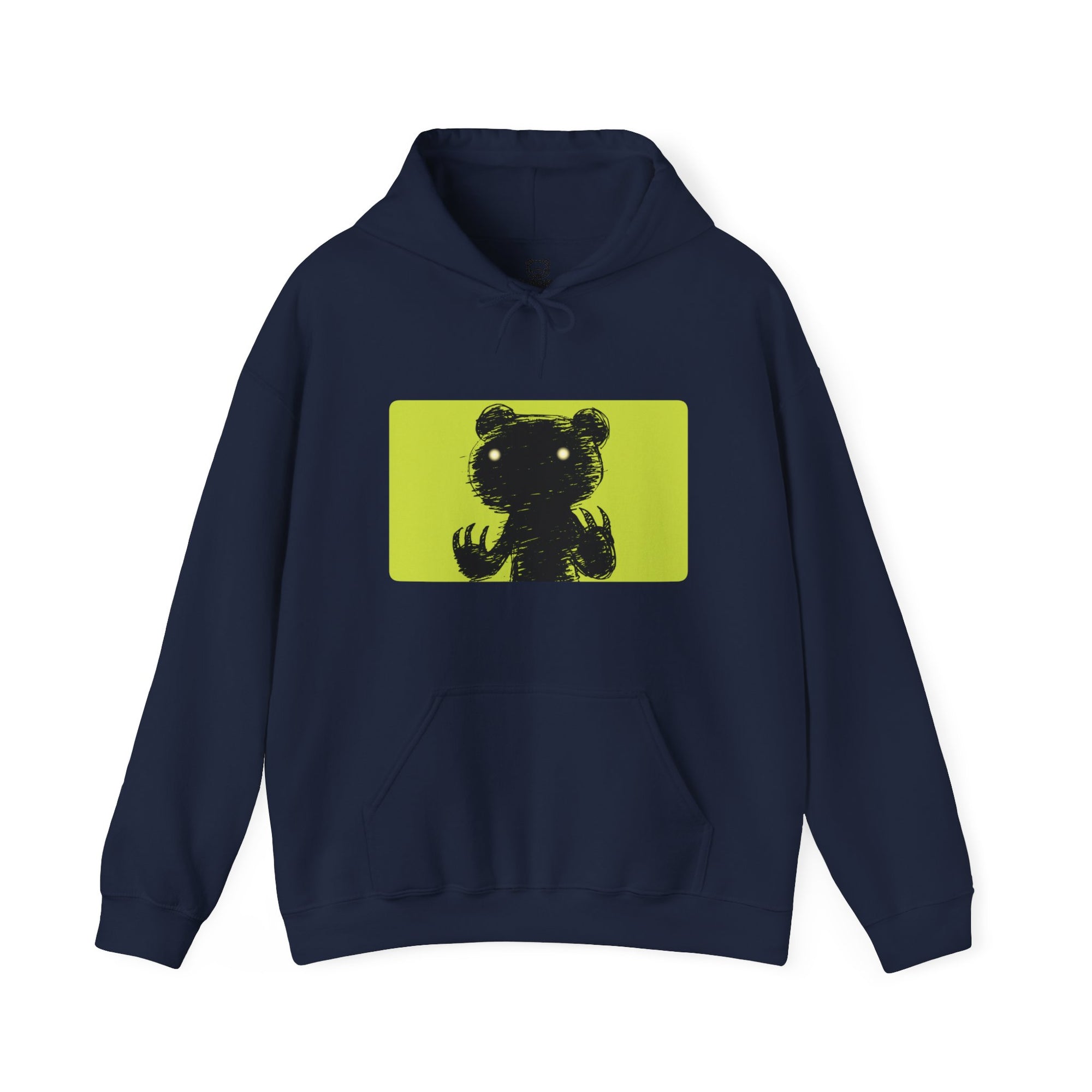 Green Block Abstraction Gloomy Bear Unisex Hooded Sweatshirt