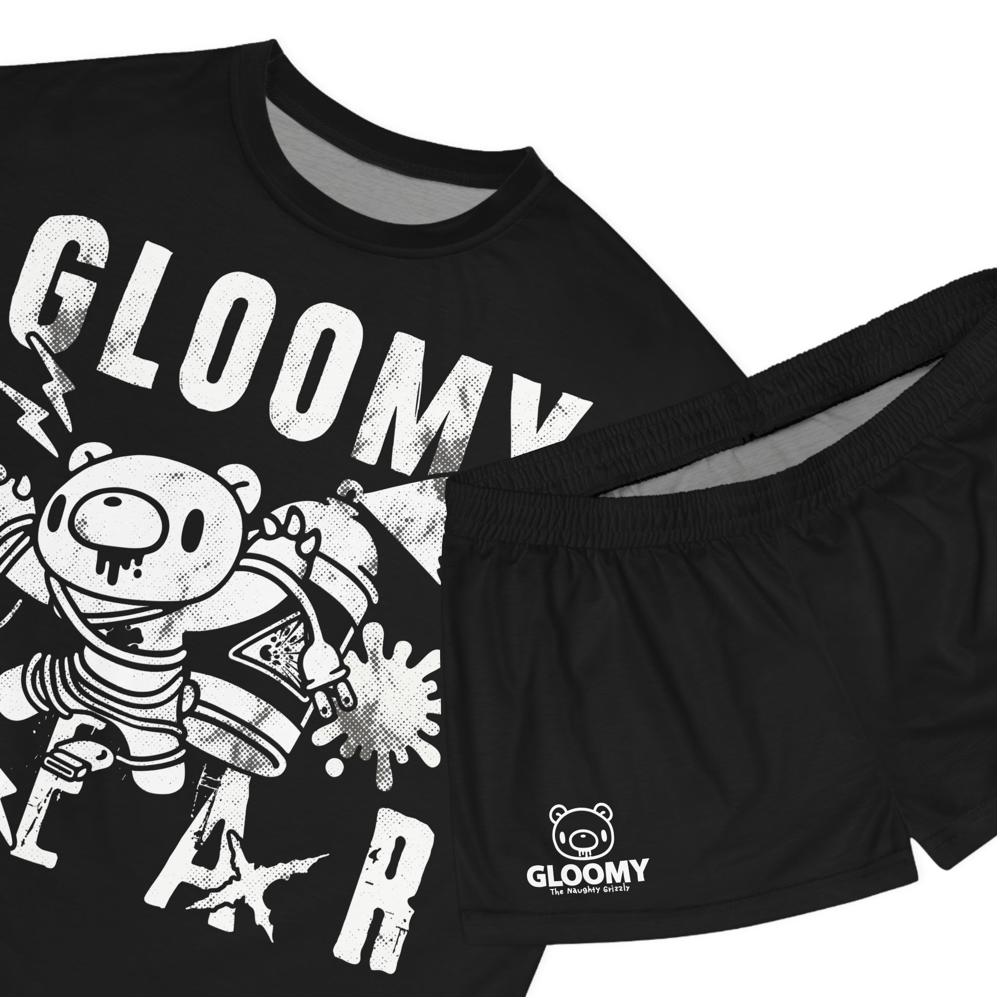 Gloomy Electrical Trash - Women's Short Pajama Set (AOP)