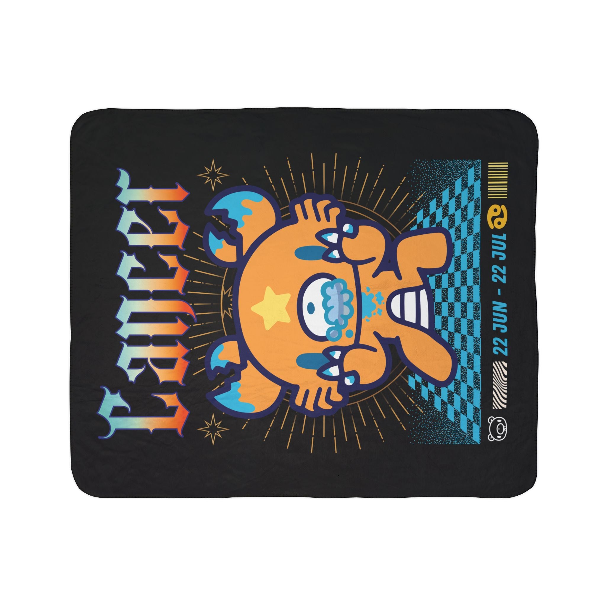 Gloomy Bear Cancer Zodiac Fleece Sherpa Blanket