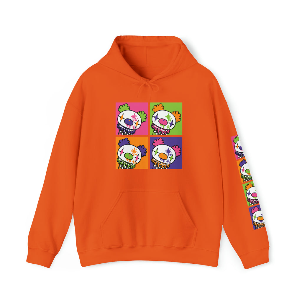 Gloomy Clown Multicolor Unisex Hooded Sweatshirt