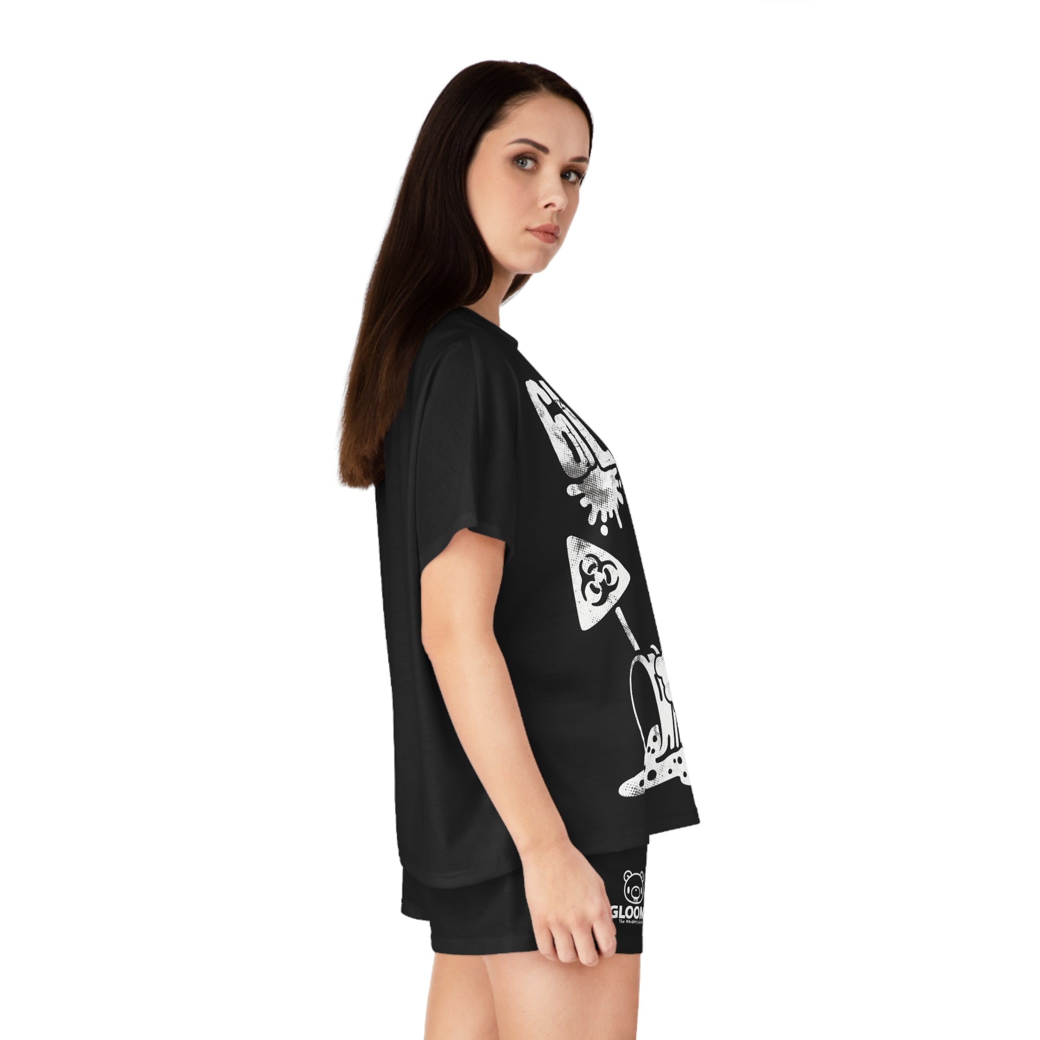 Gloomy Toxic Trash - Women's Short Pajama Set (AOP)