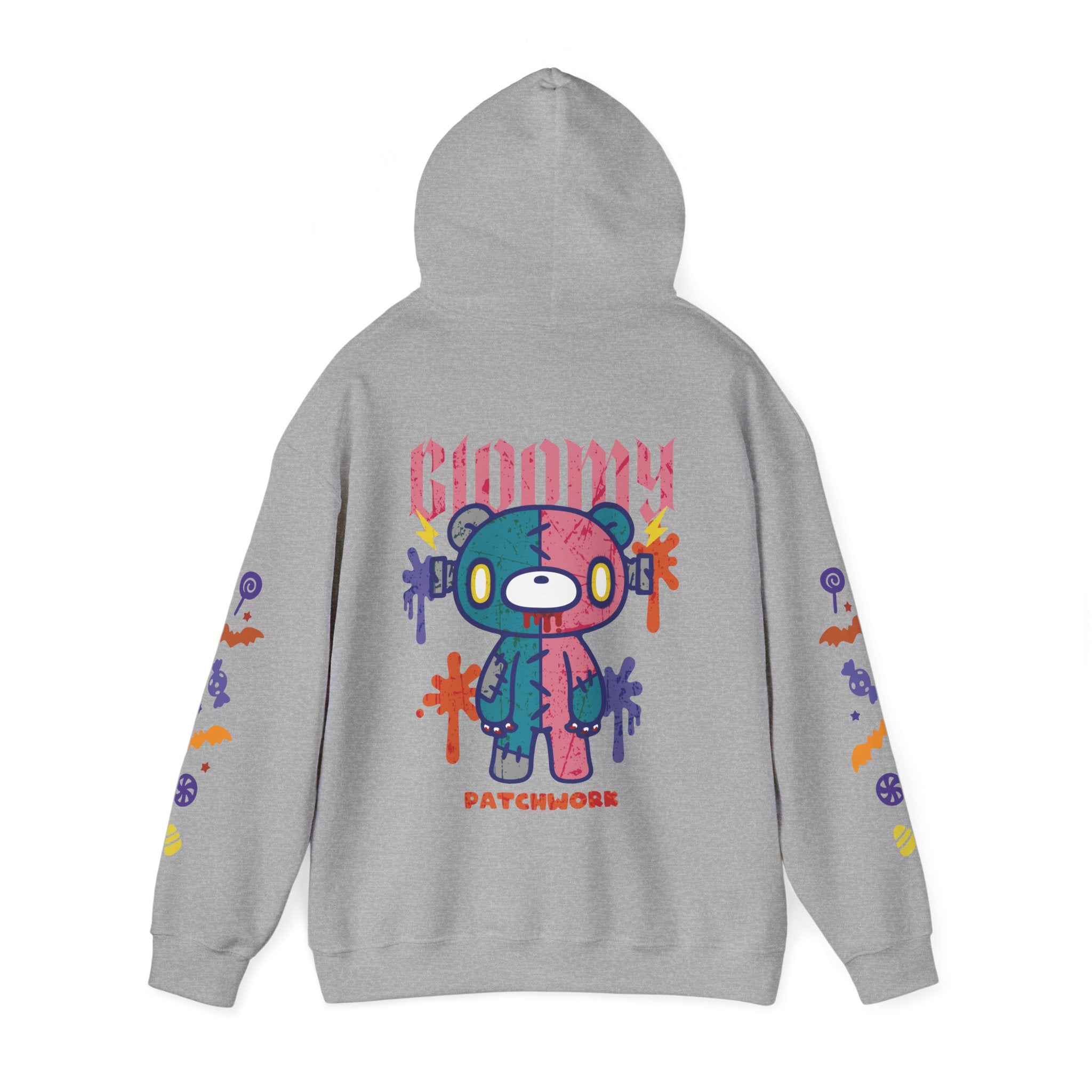 Halloween Patchwork Gloomy bear Hoodie
