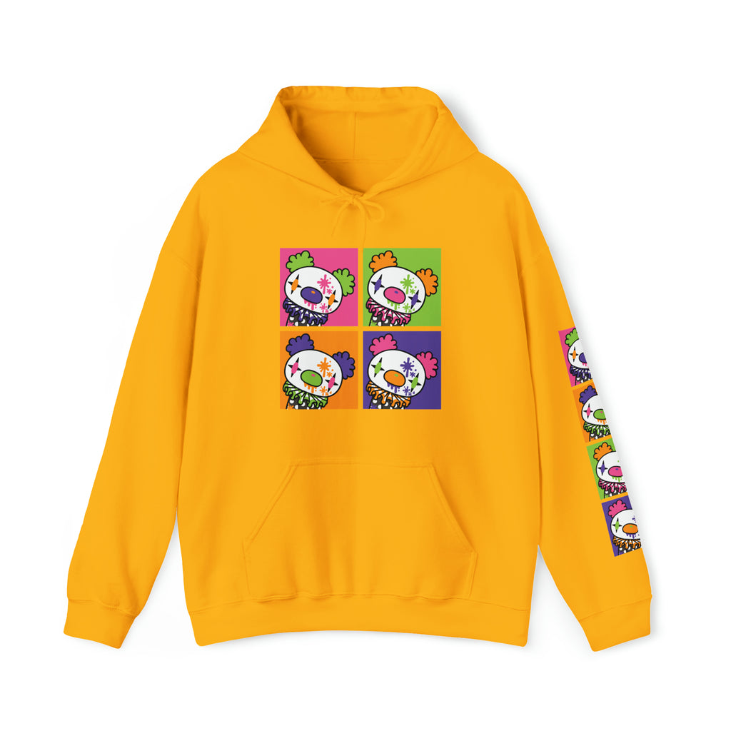 Gloomy Clown Multicolor Unisex Hooded Sweatshirt