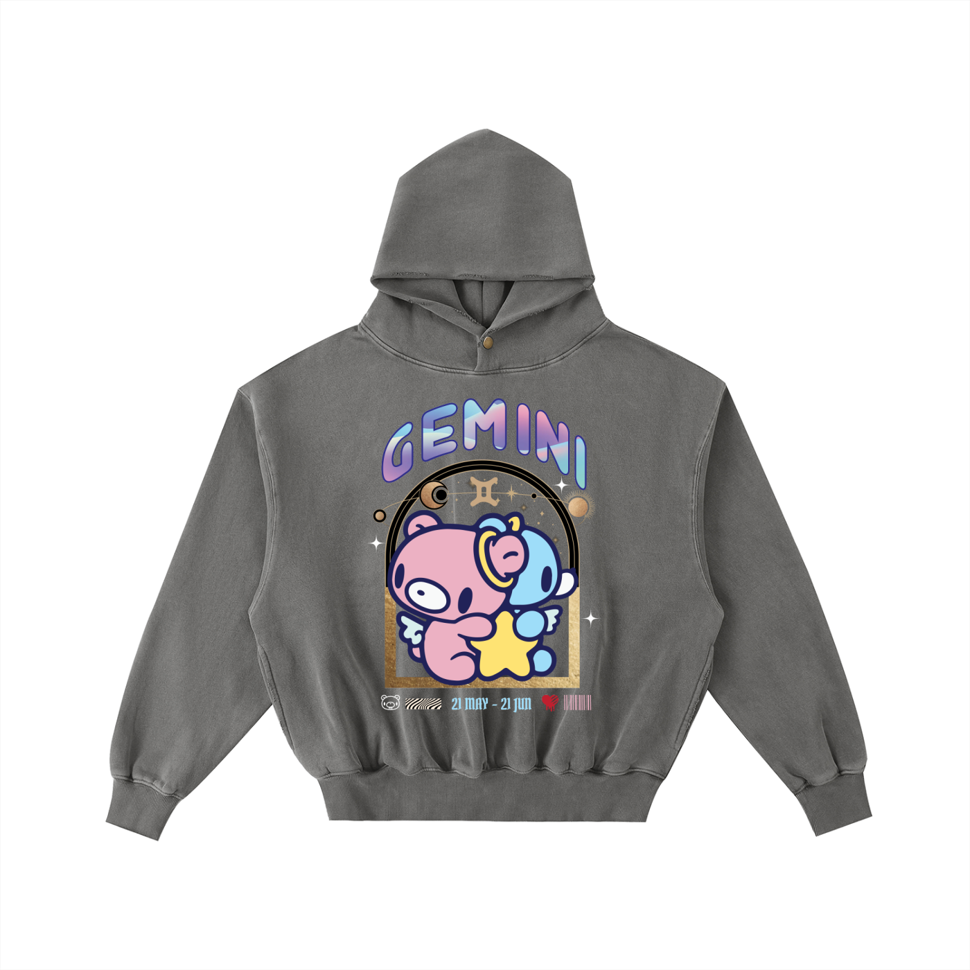 Gloomy Bear Gemini Washed Fleece Hoodie