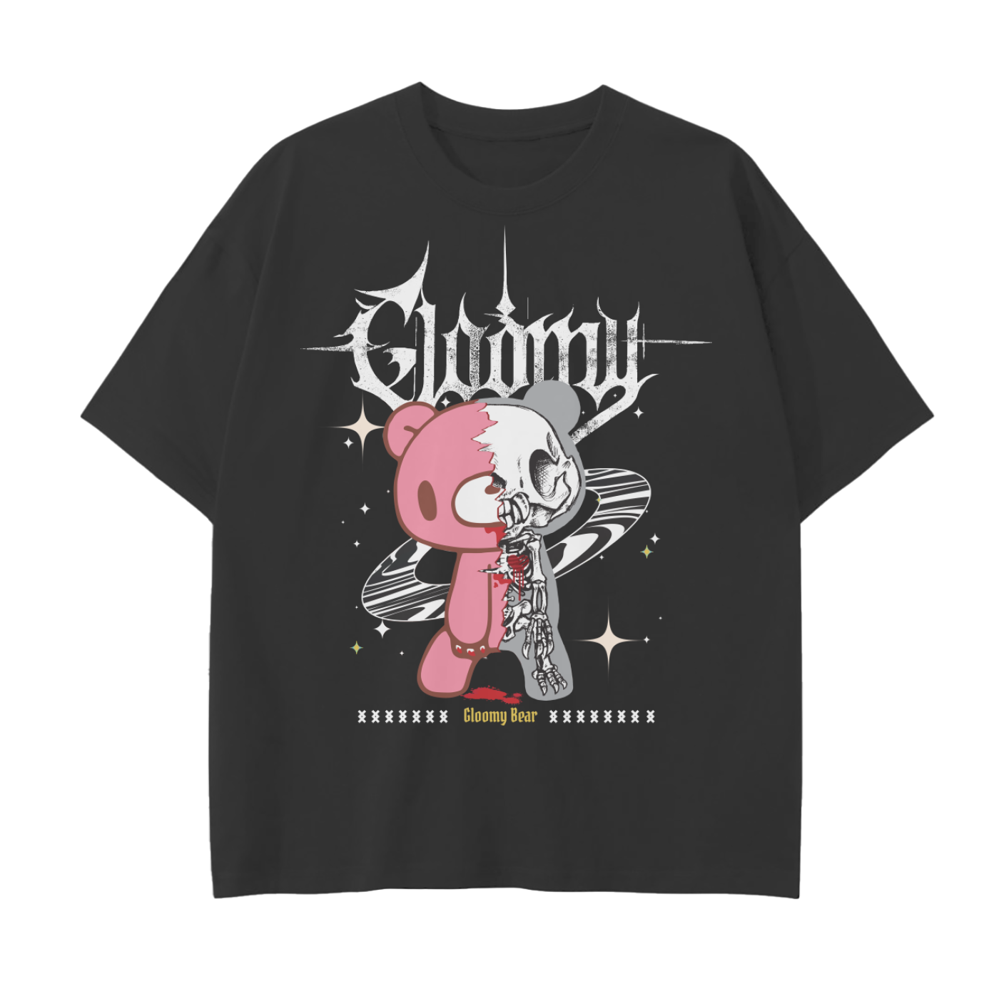 Gloomy Bear Cosmic Drop Shoulder Cotton T-Shirt