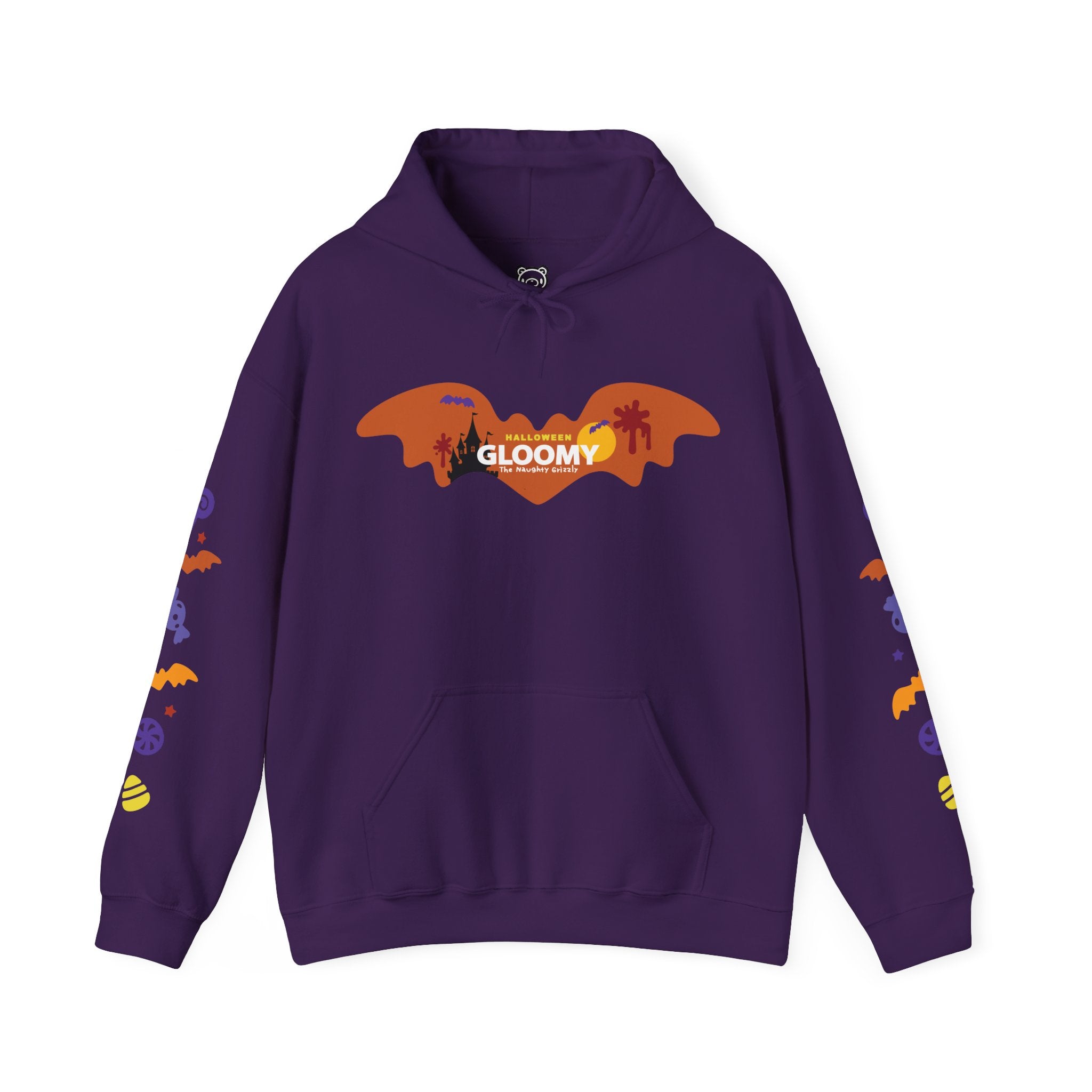 Halloween Patchwork Gloomy bear Hoodie