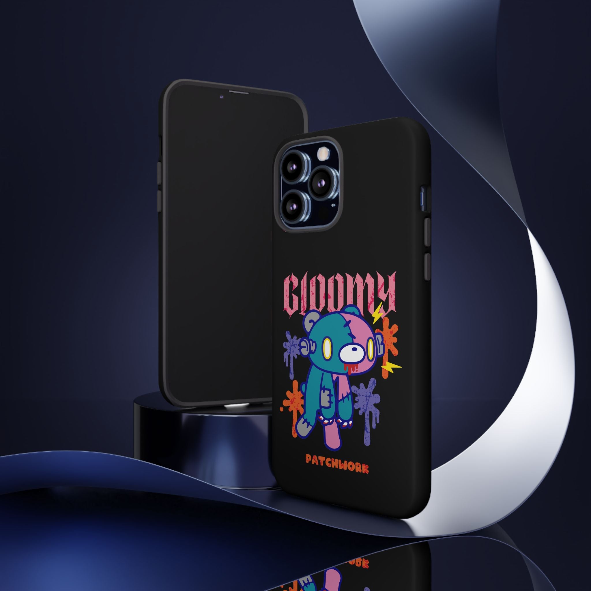 gloomy bear Halloween patchwork Phone Case