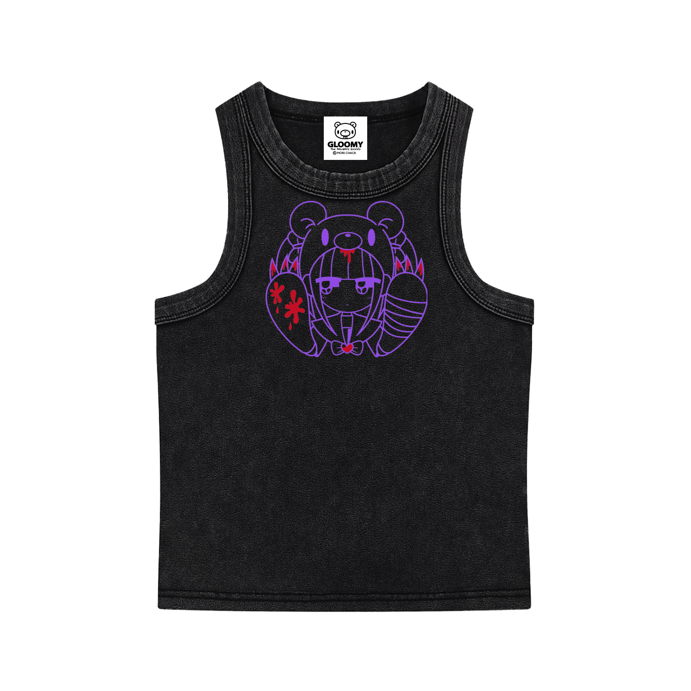 Menhera x Gloomy Snow Washed Tank Top