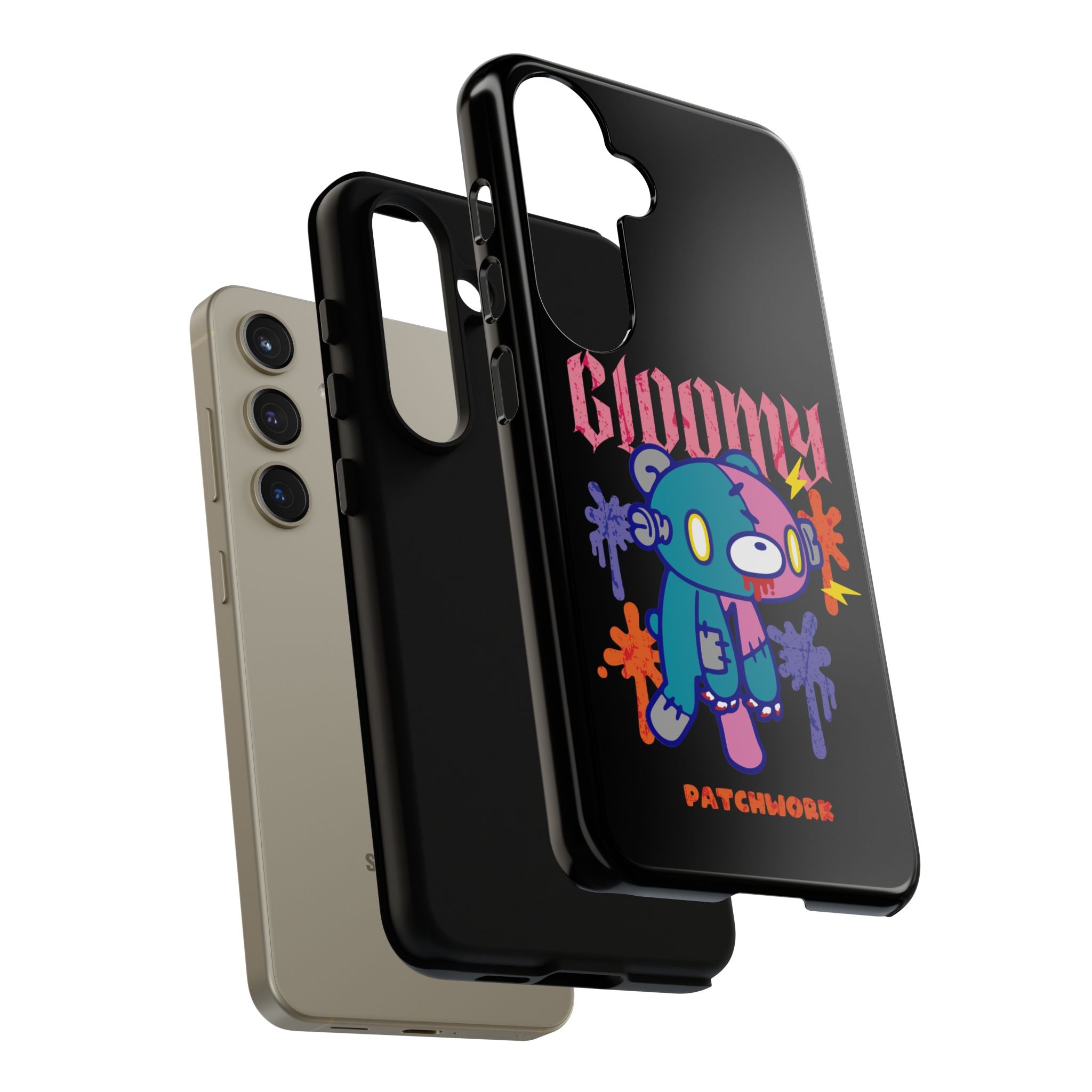 gloomy bear Halloween patchwork Phone Case