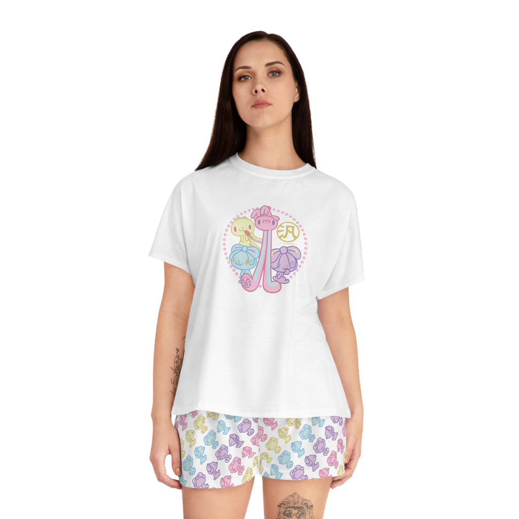 Pastel Pals All Purpose Bunny - Women's Short Pajama Set (AOP)