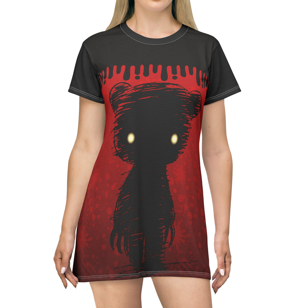 Shadow Gloomy AoP T-Shirt Dress