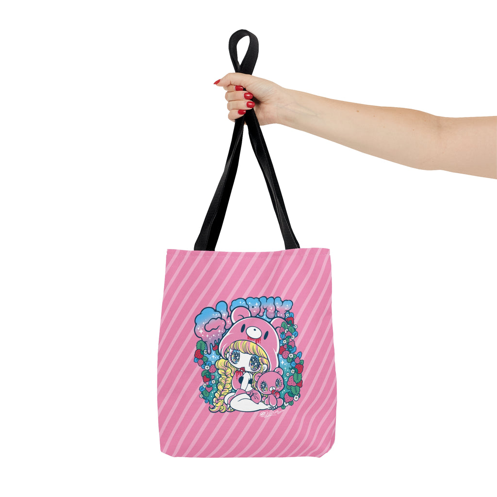 YURIE SEKIYA x GLOOMY BEAR ⭐️  GLOOMY-GIRL STRAWBERRY Tote Bag