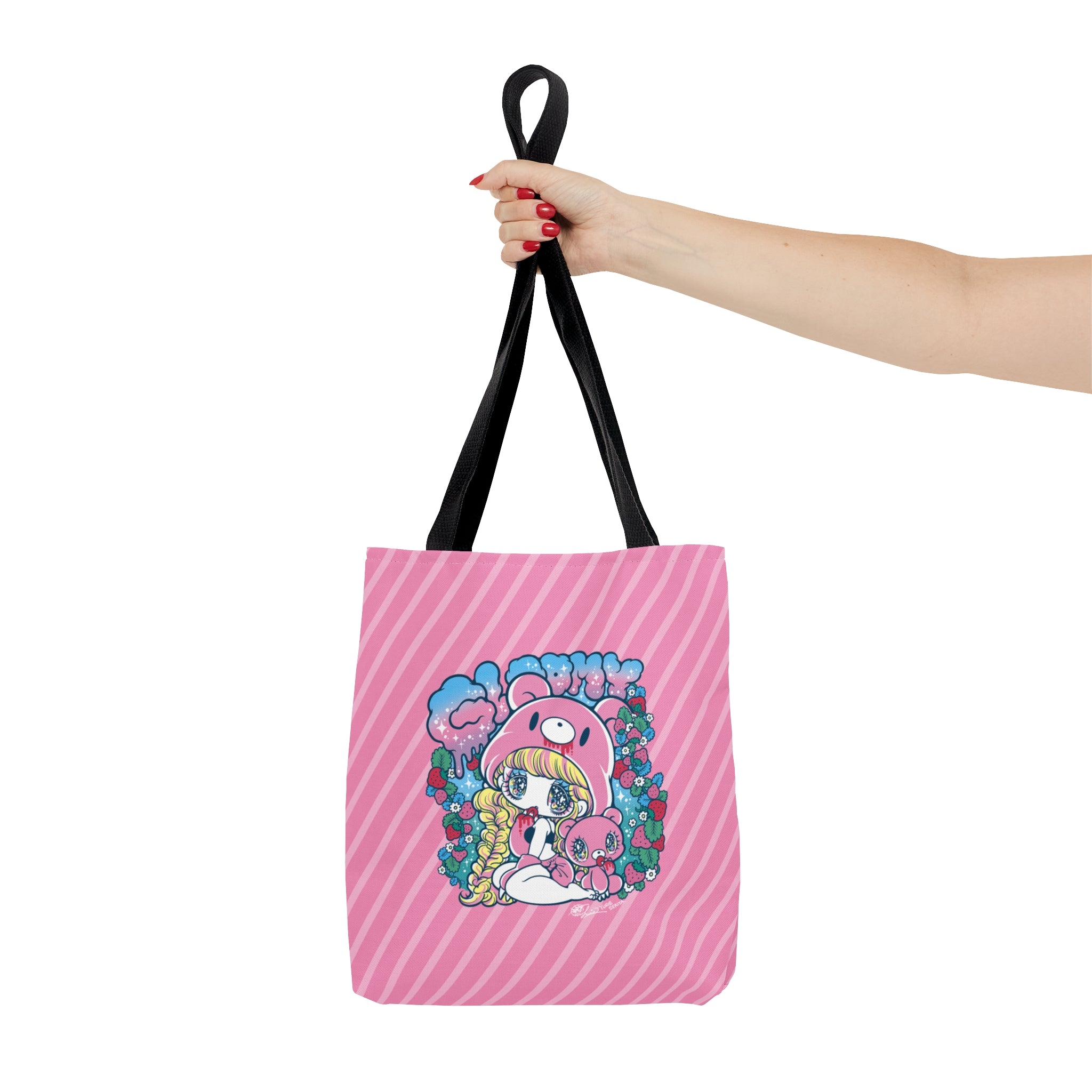YURIE SEKIYA x GLOOMY BEAR ⭐️  GLOOMY-GIRL STRAWBERRY Tote Bag