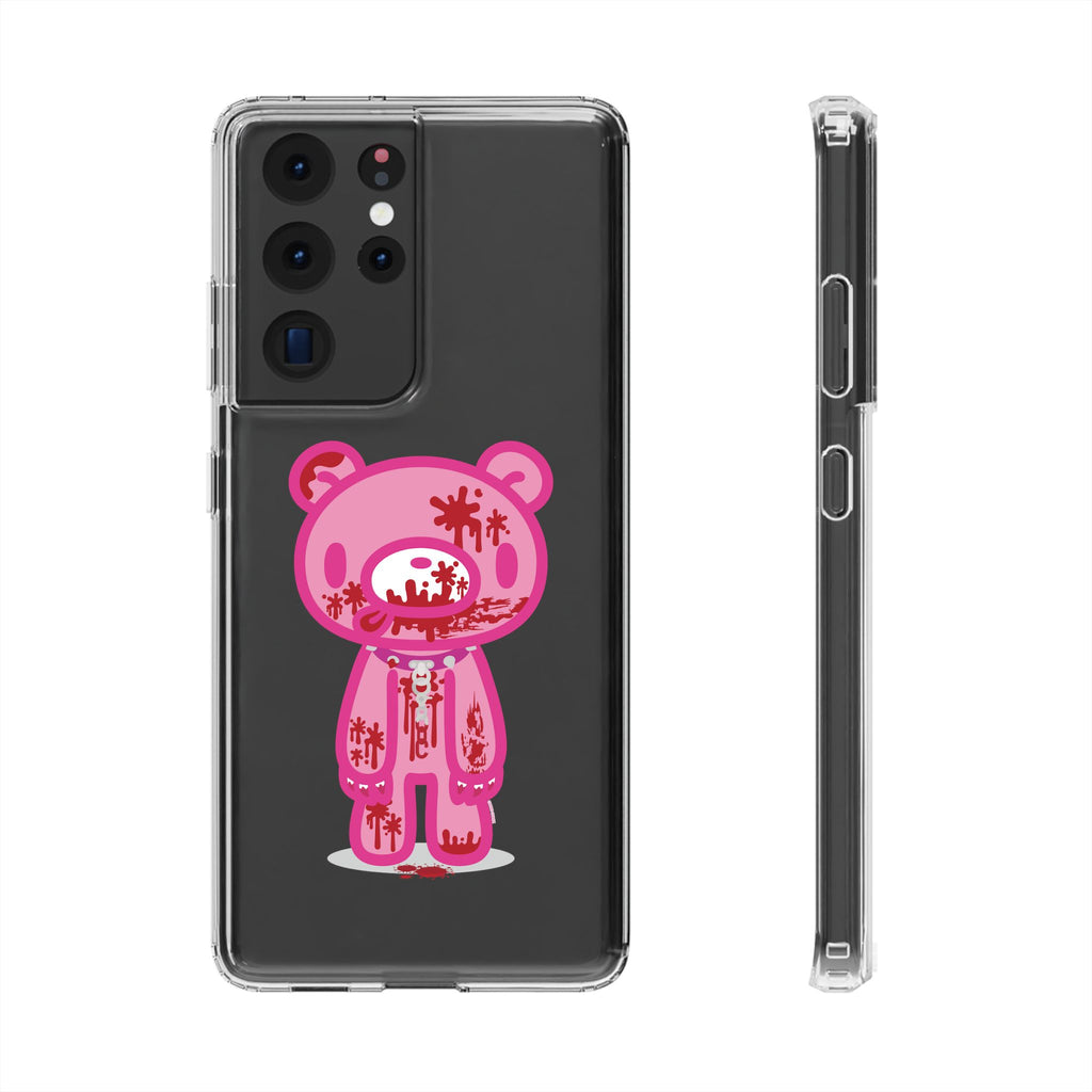 Pink Gloomy Bear Bloody - Clear Phone Case