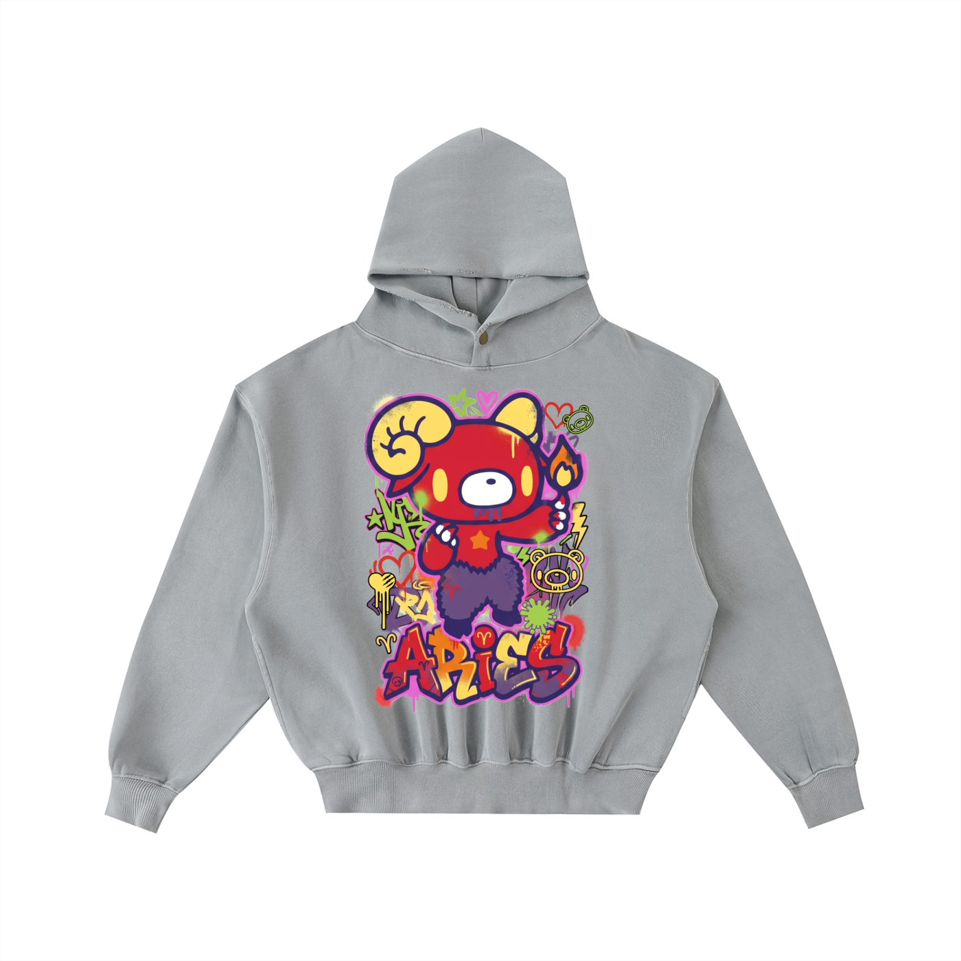 Aries Gloomy Washed Fleece Hoodie
