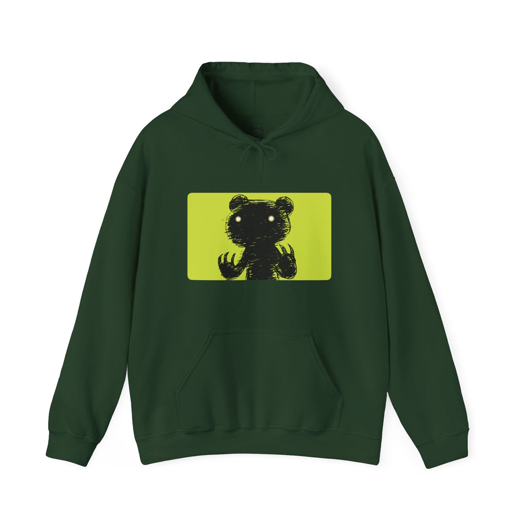 Green Block Abstraction Gloomy Bear Unisex Hooded Sweatshirt