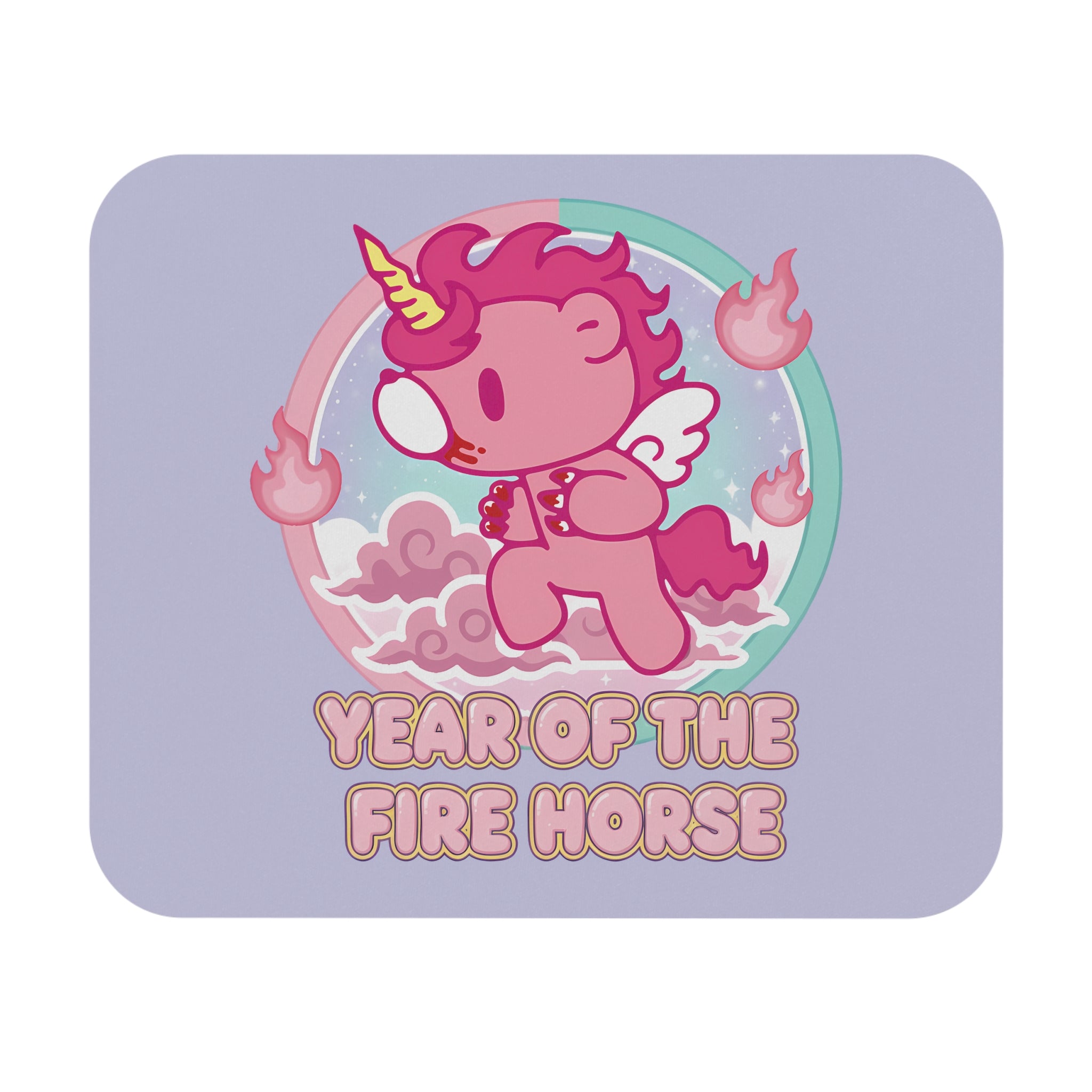 Fire Horse Gloomy Bear Mouse Pad