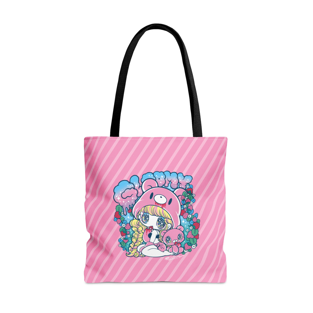 YURIE SEKIYA x GLOOMY BEAR ⭐️  GLOOMY-GIRL STRAWBERRY Tote Bag