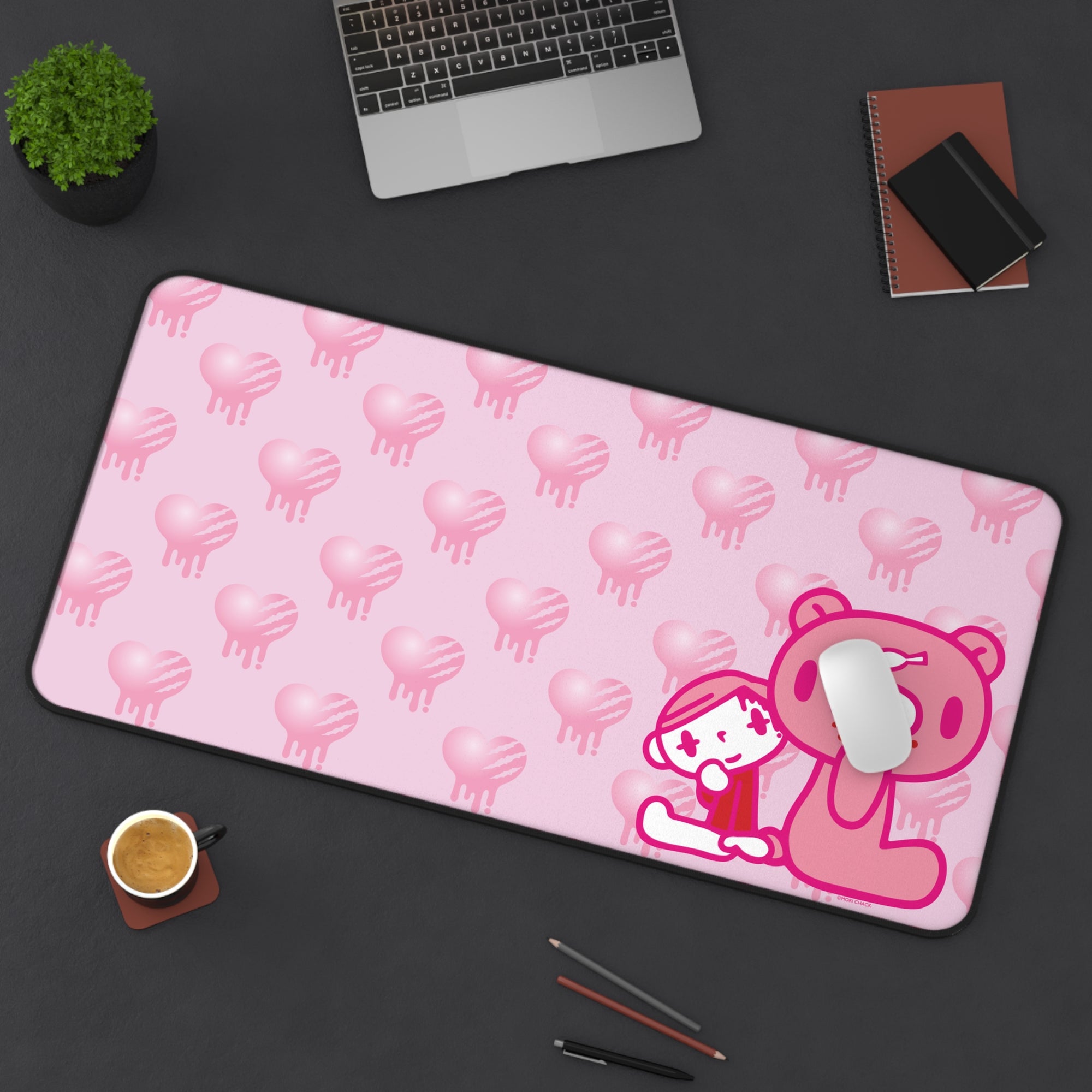 Gloomy & Pity - Pink Desk Mat