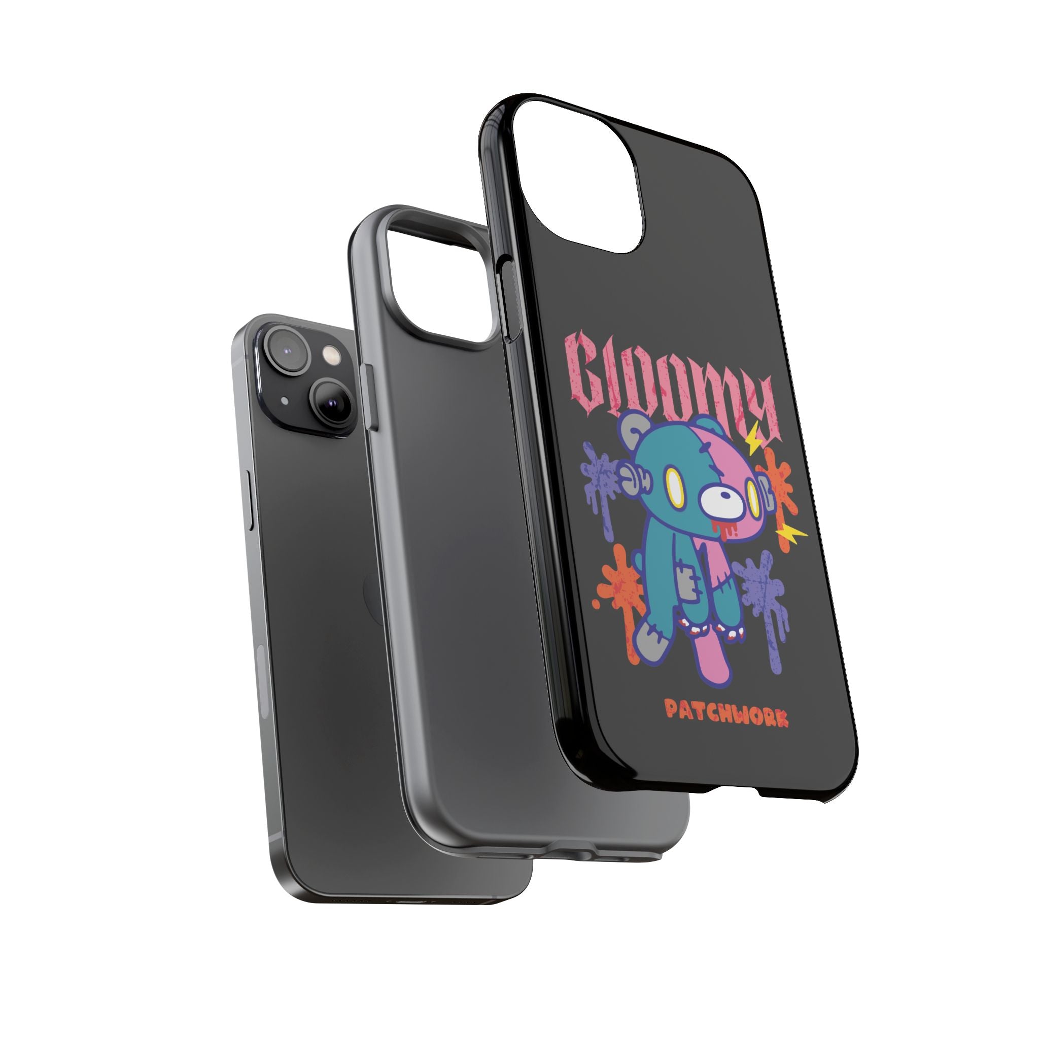 gloomy bear Halloween patchwork Phone Case