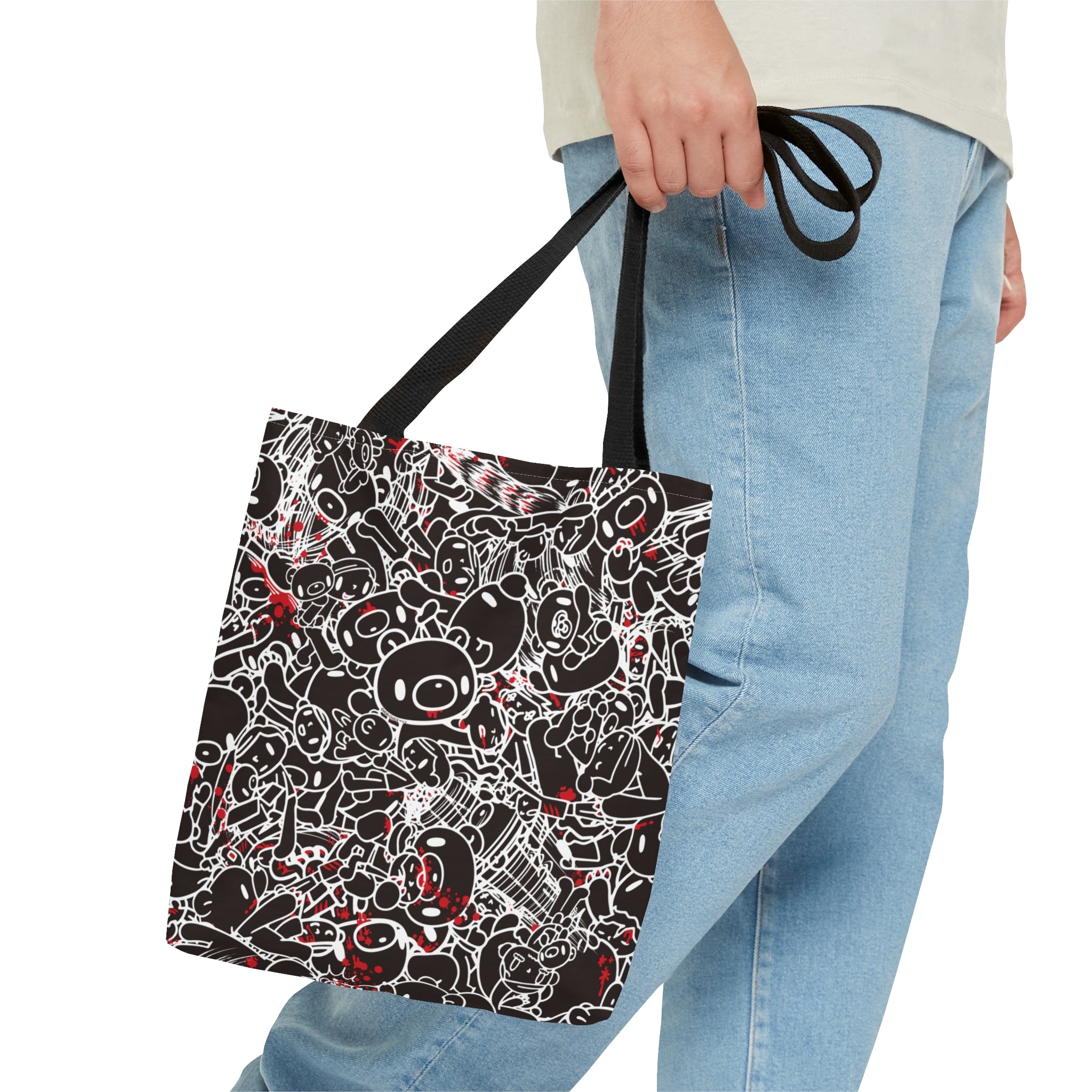 Gloomy & Pity (Black) Chaos Tile Canvas Tote Bag