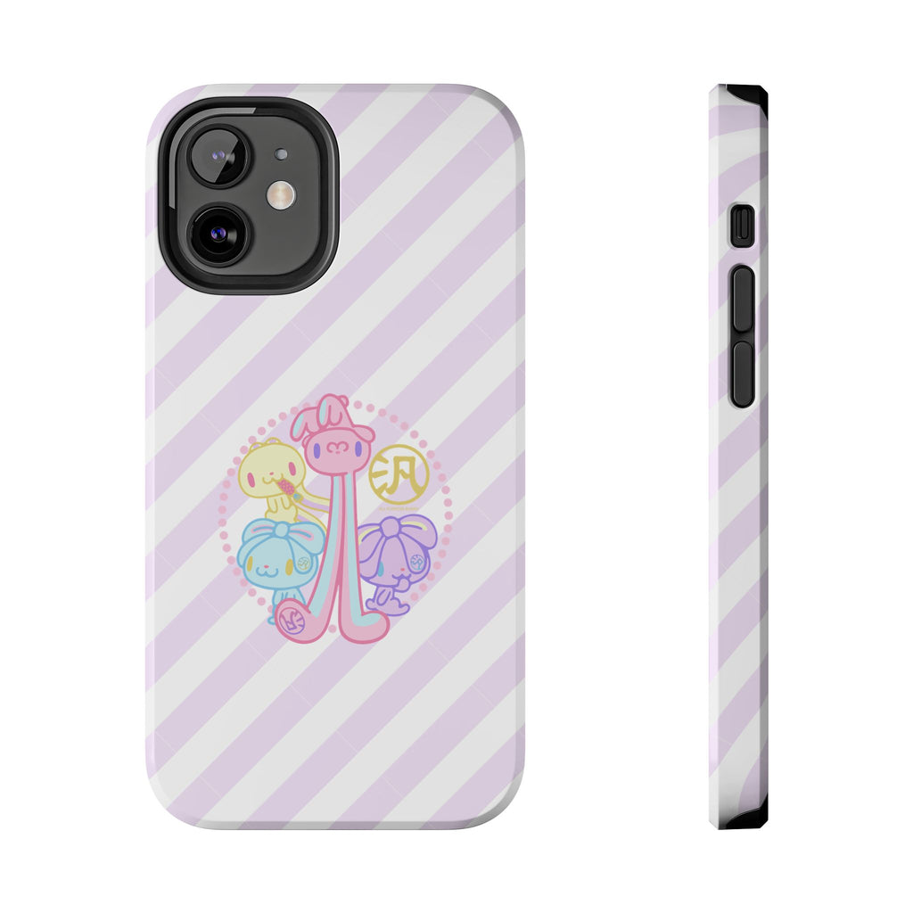 Group Pastel All Purpose Bunny - iPhone Case