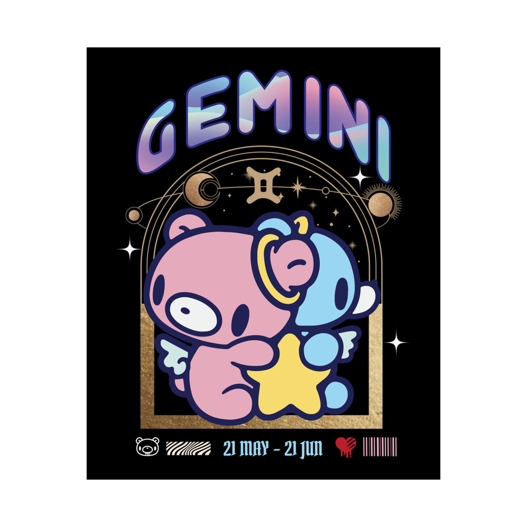 Gloomy gemini Zodiac Satin Posters (300gsm)