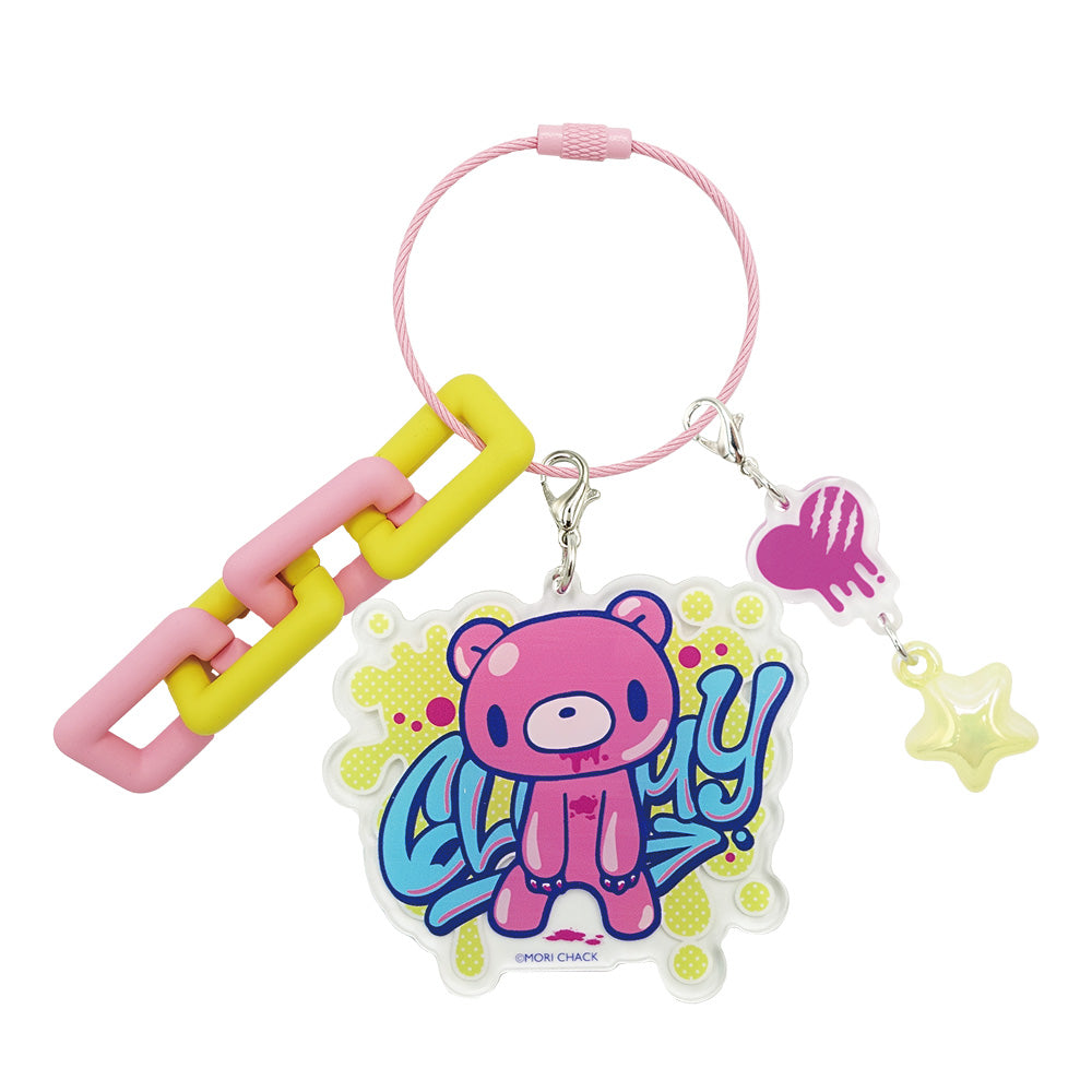Gloomy Graffiti Keychain Pink
