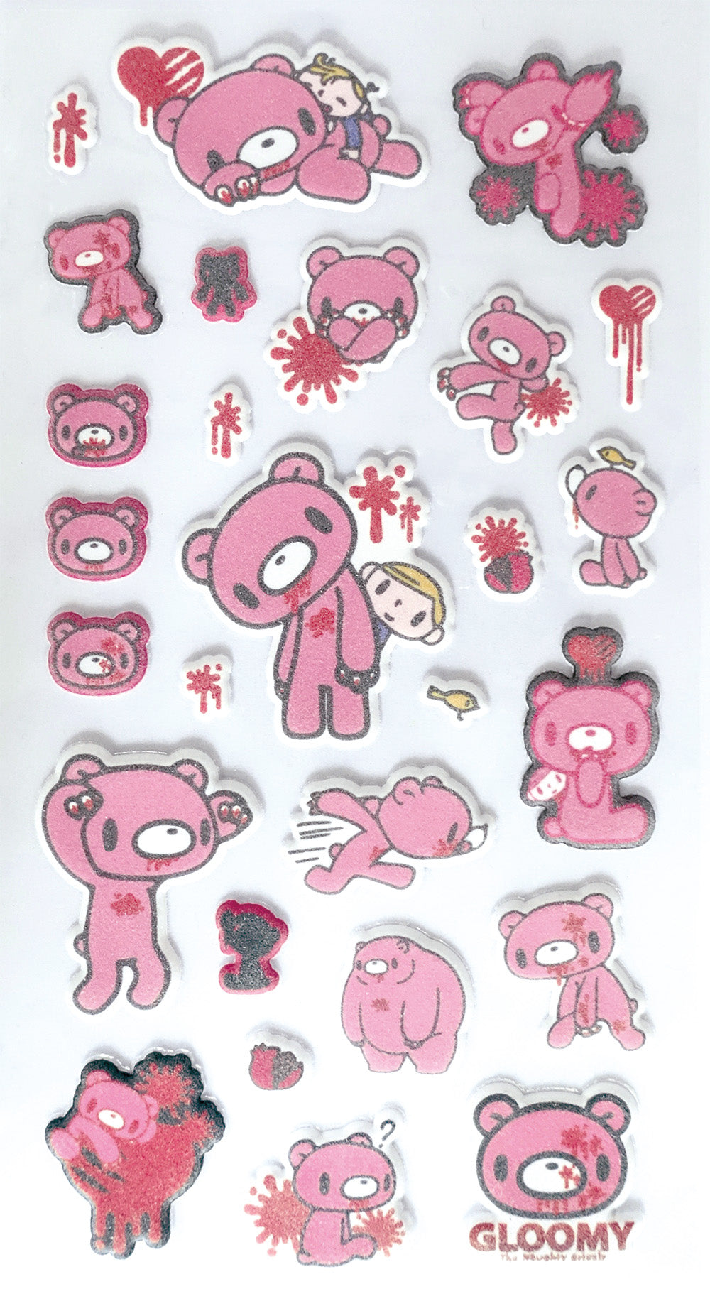 Gloomy Puffy Flocky Stickers Gloomy