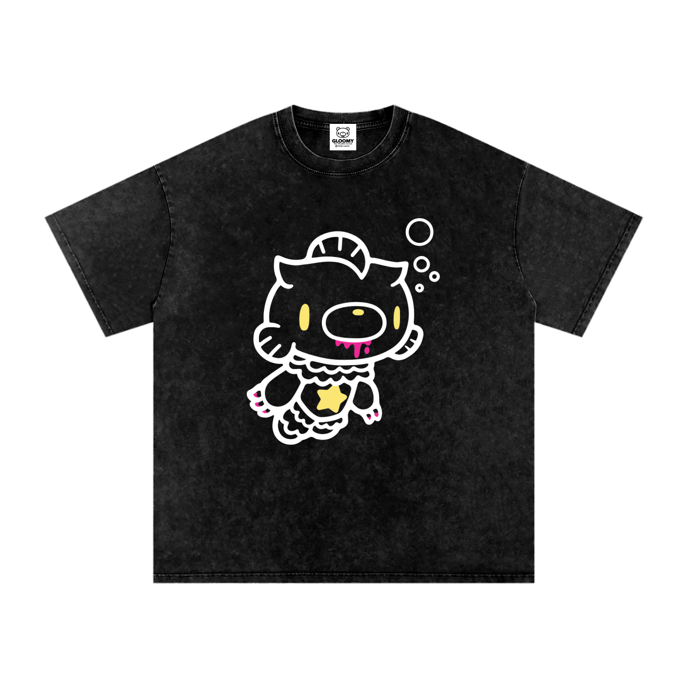 Snow Washed Oversized Cotton T-Shirt