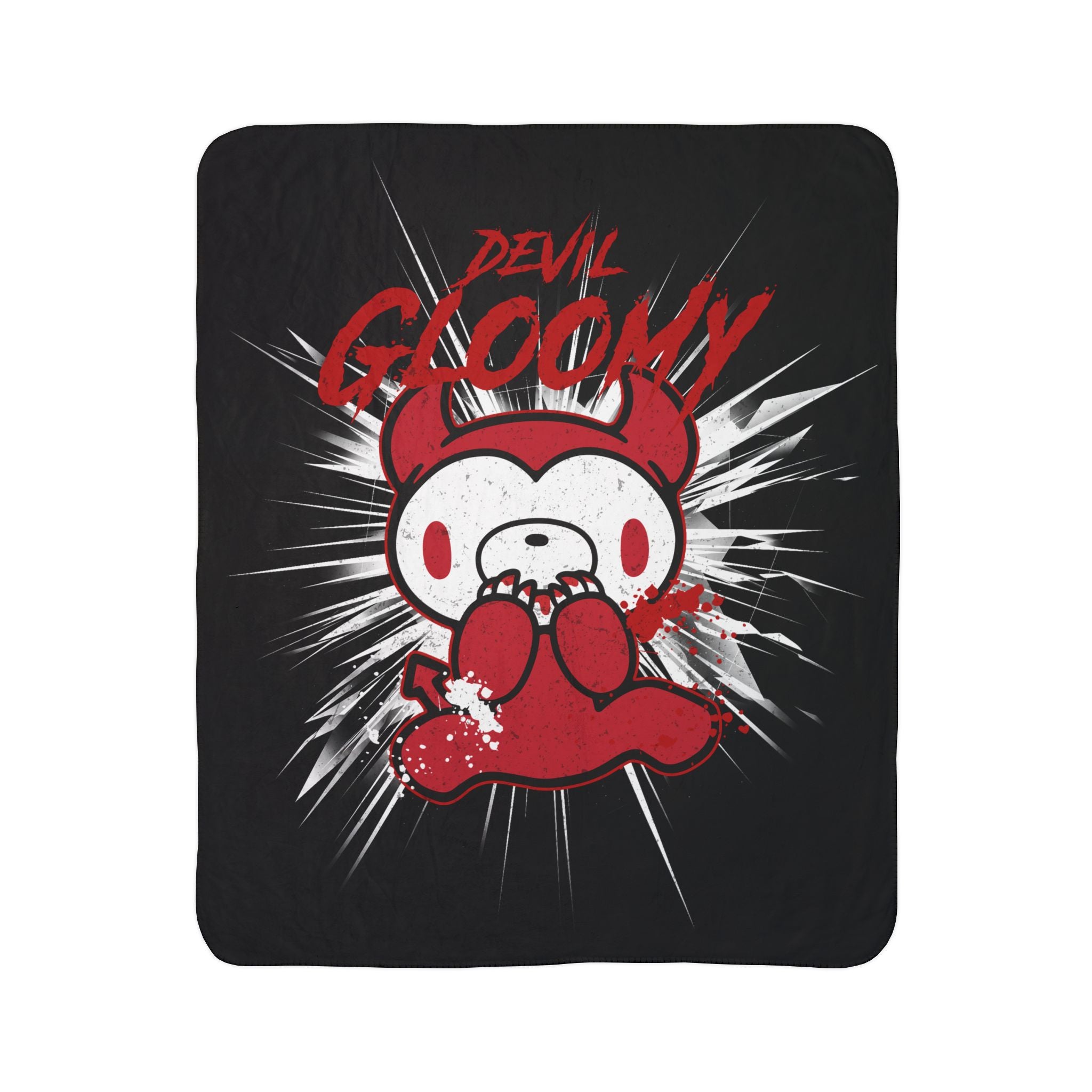Devil Gloomy Bear halloween Fleece Sherpa Blanket