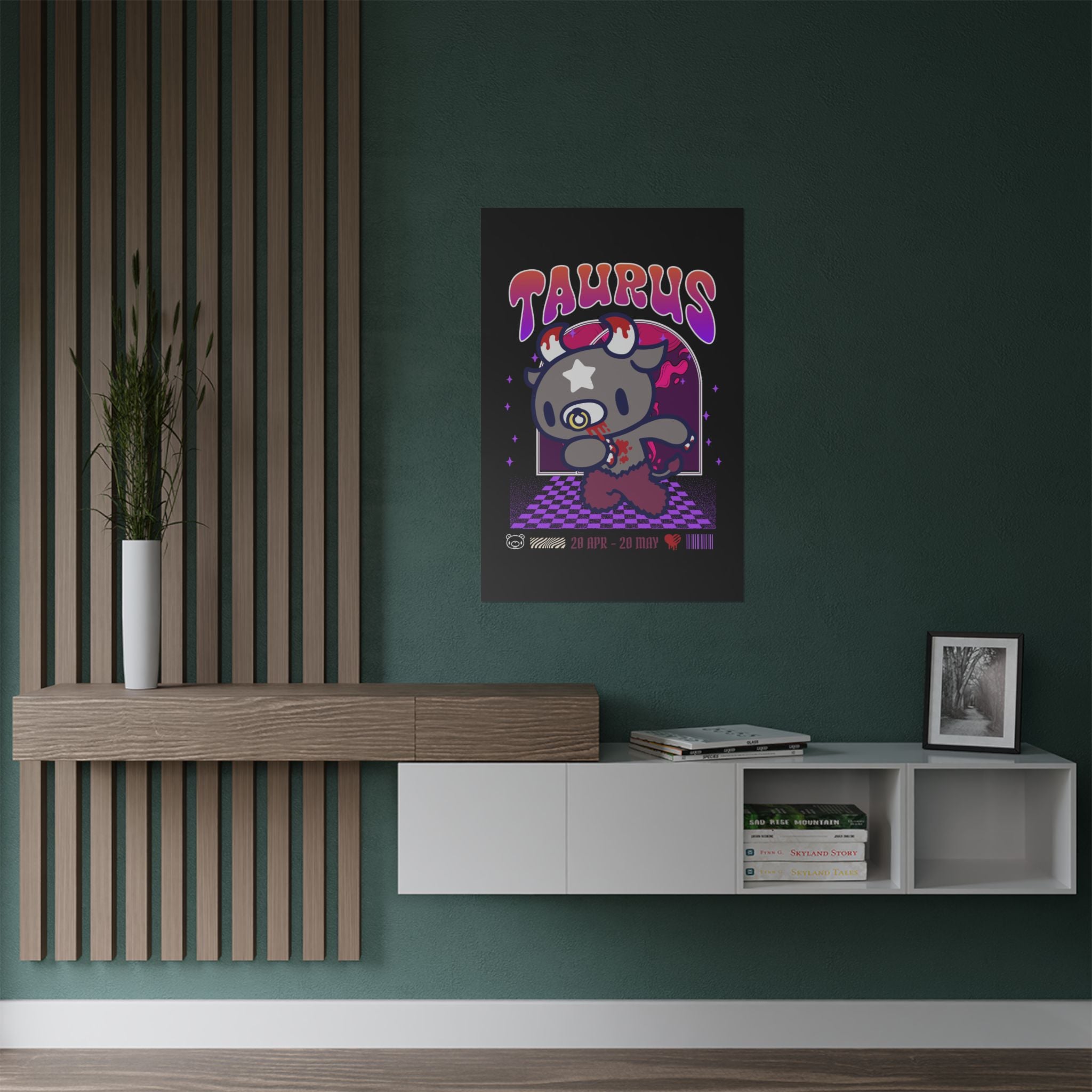Gloomy Taurus Zodiac Satin Posters (300gsm)
