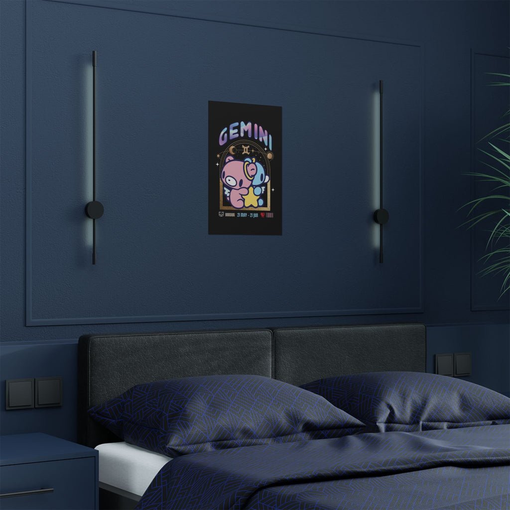 Gloomy gemini Zodiac Satin Posters (300gsm)