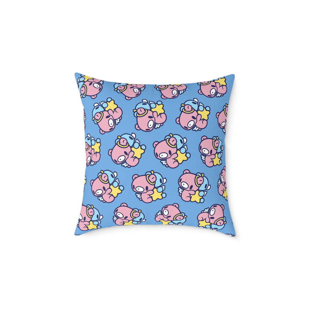 Gloomy Gemini Zodiac Square Poly Canvas Pillow