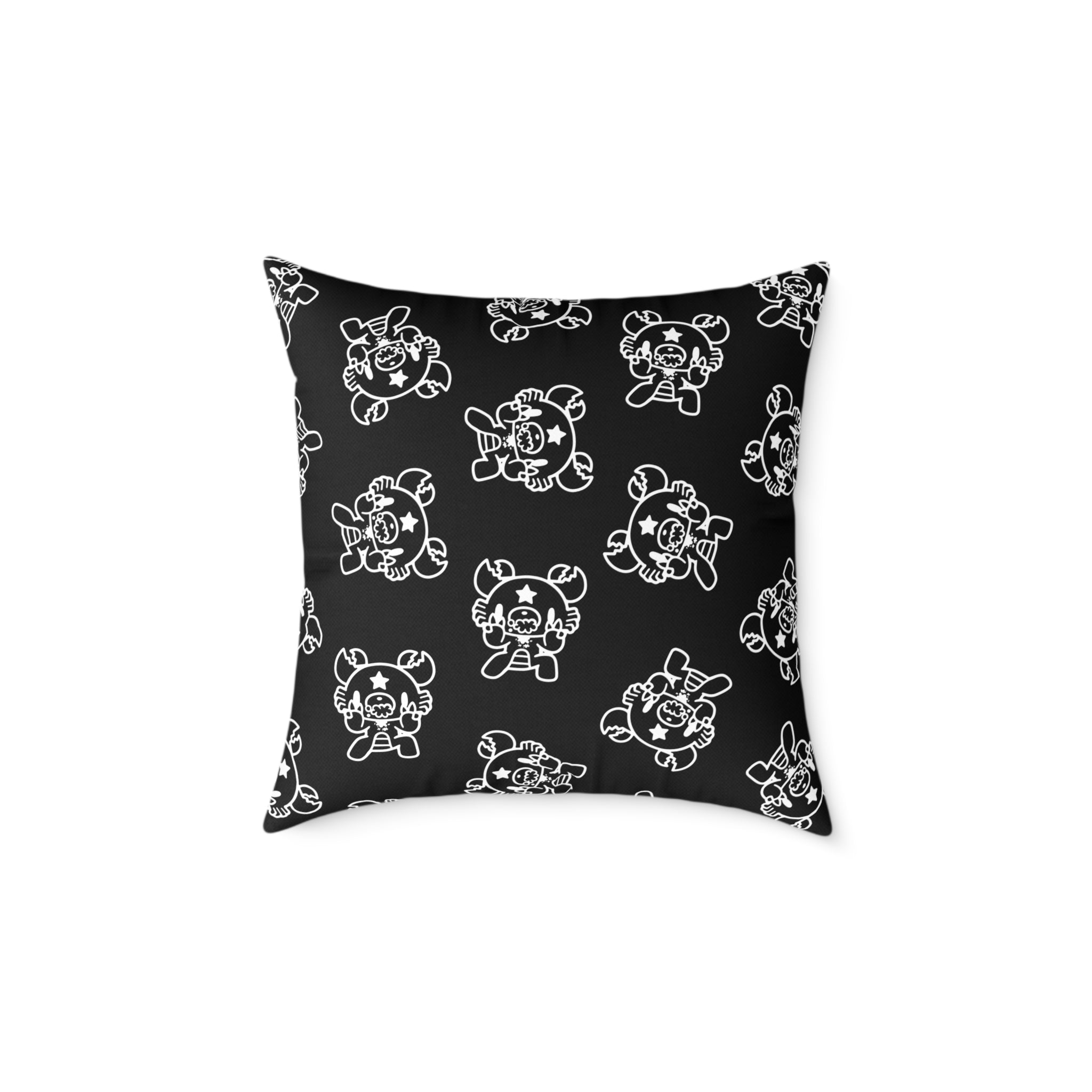 Gloomy Cancer Zodiac Square Poly Canvas Pillow