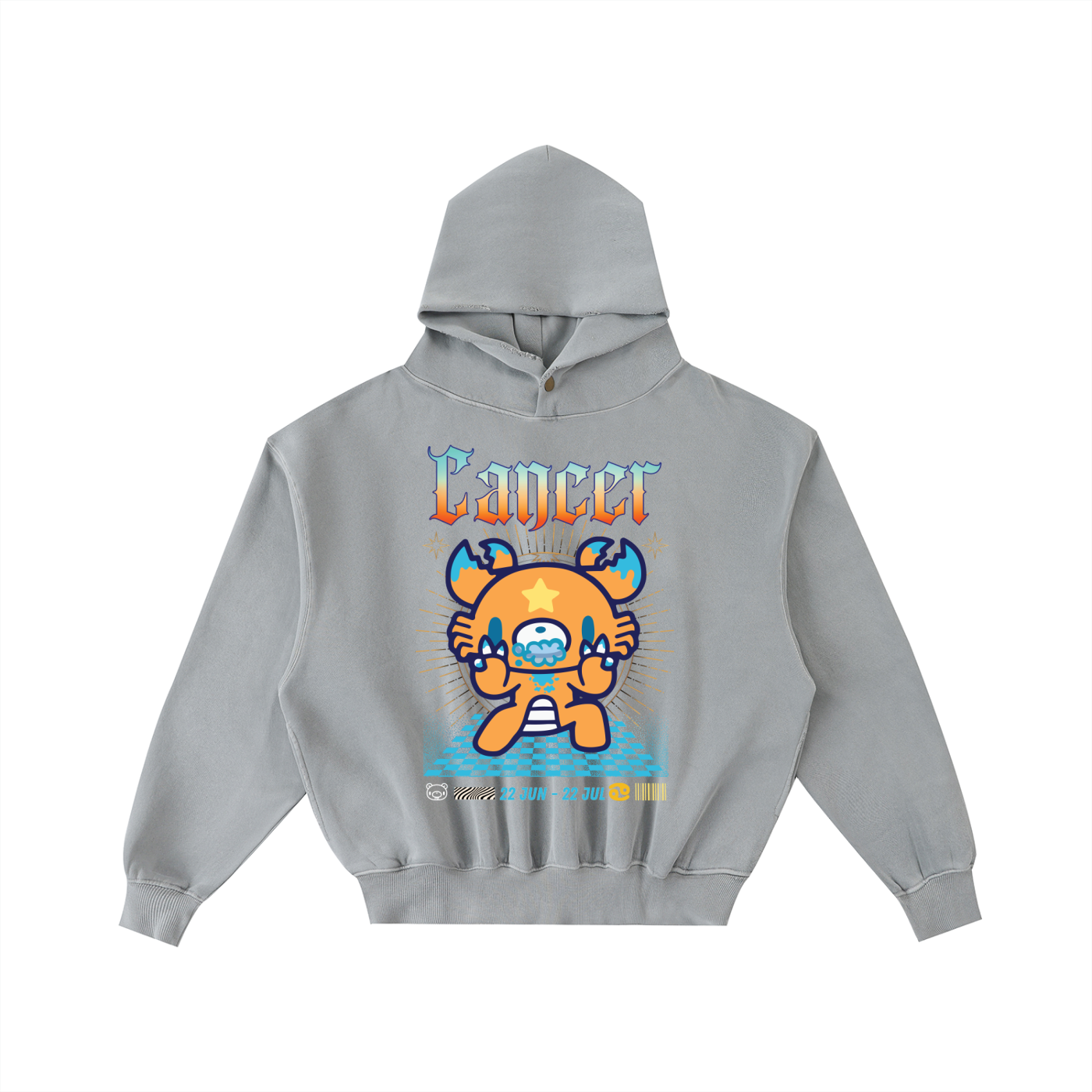 Gloomy Bear Cancer Washed Fleece Hoodie