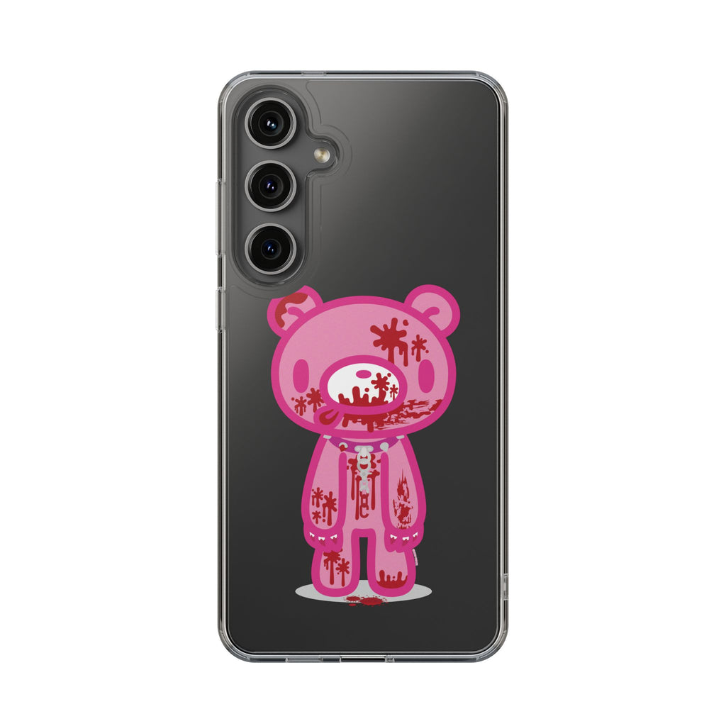 Pink Gloomy Bear Bloody - Clear Phone Case