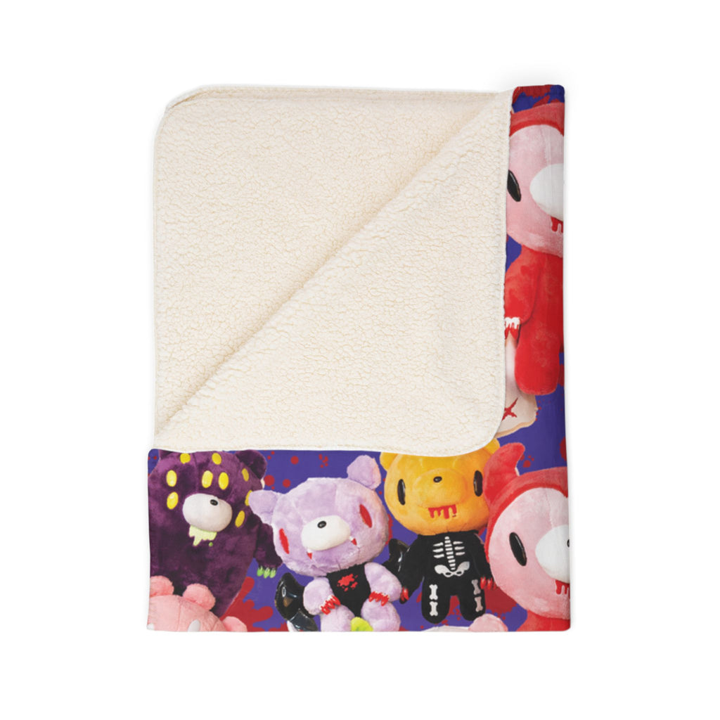 Gloomy Bear Halloween Plush Pile - 2024 Fleece Sherpa Blanket